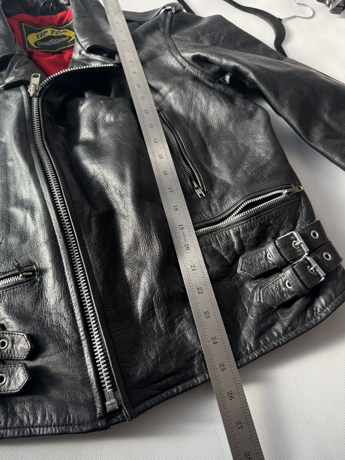 Vintage Vintage Leather Jacket Black Large Zip Up Motorcycle Biker Size US L / EU 52-54 / 3 - 24 Thumbnail