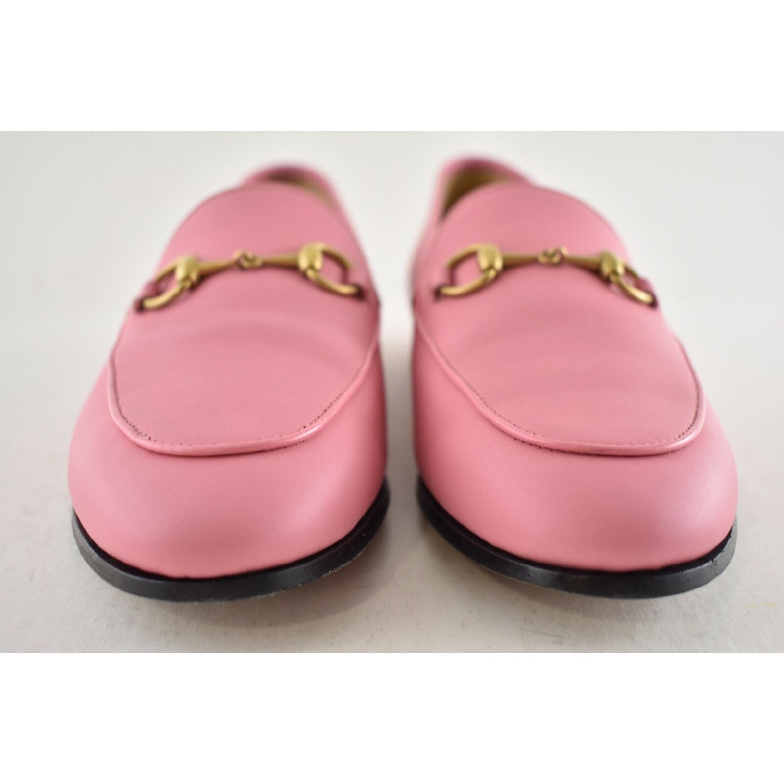 Gucci Gucci Jordaan Butterfly Pink Leather Gold Horsebit Mule Size US 12 / IT 42 - 11 Thumbnail