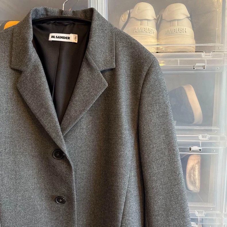 Jil Sander Jil Sander Gray wool suit coat Size XXS / US 00 / IT 34 - 3 Thumbnail