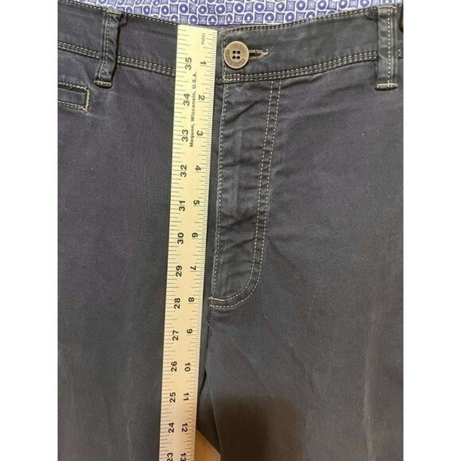Bugatti Bugatti men's wide waist blue pants navy Size 33 A000197 Size US 33 - 5 Thumbnail
