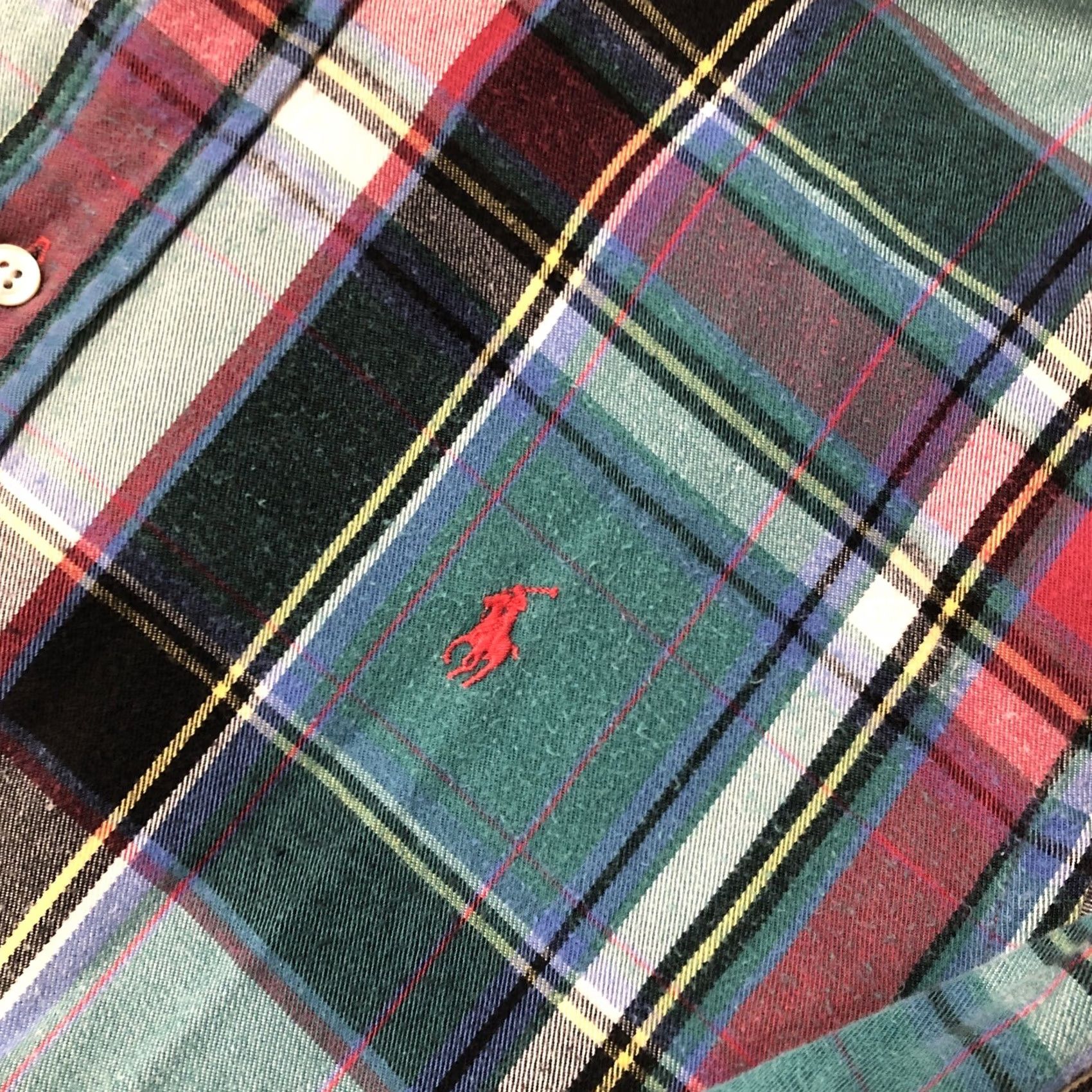 Ralph Lauren Ralph Lauren Shirt Men Large Multi-Color Button Madras Plaid Dress Casual Cotton Size US L / EU 52-54 / 3 - 2 Thumbnail