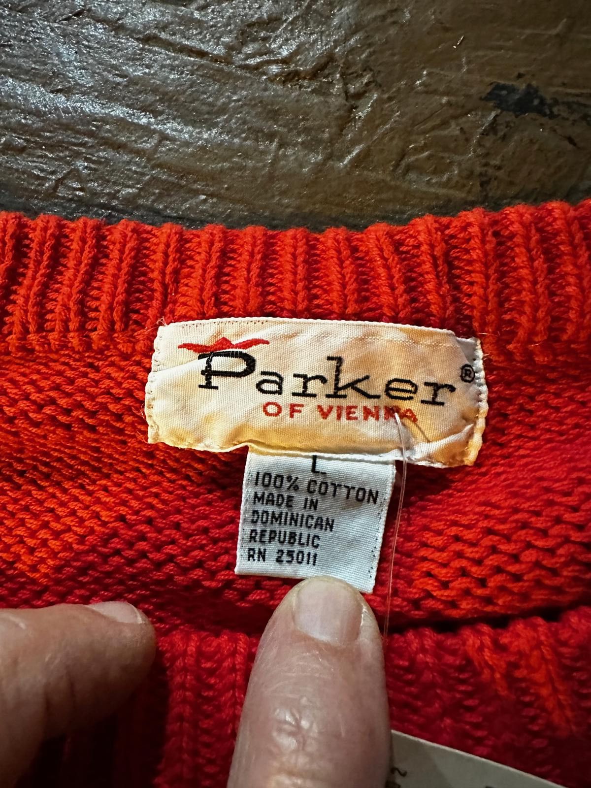 Packer Shoes Vintage Parker Cotton Sweater R/W/B 80s Preppy Nautical Size US L / EU 52-54 / 3 - 3 Thumbnail