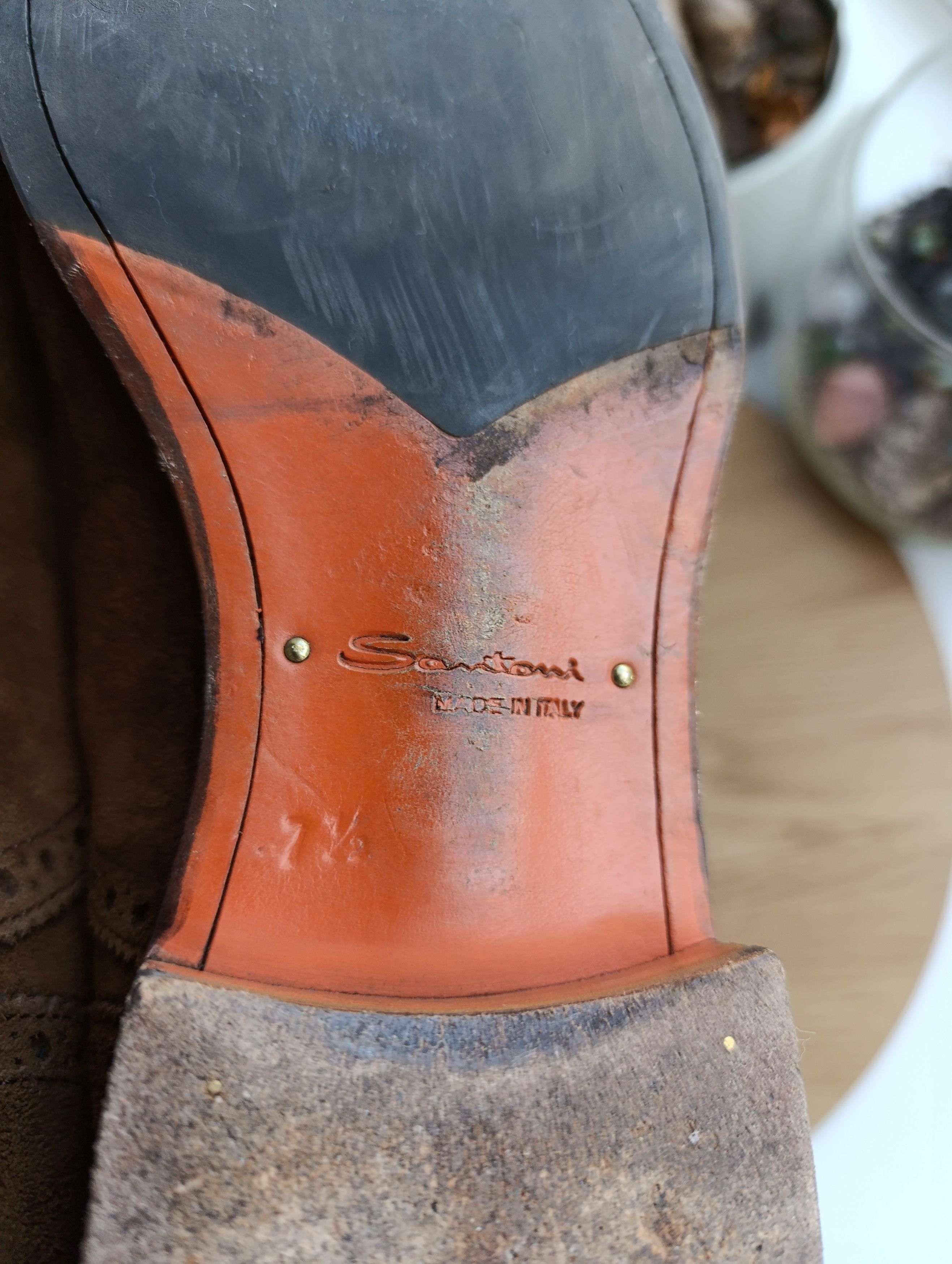 Designer × Santoni SANTONI MENS SUIDE OXFORD Size US 8.5 / EU 41-42 - 12 Thumbnail
