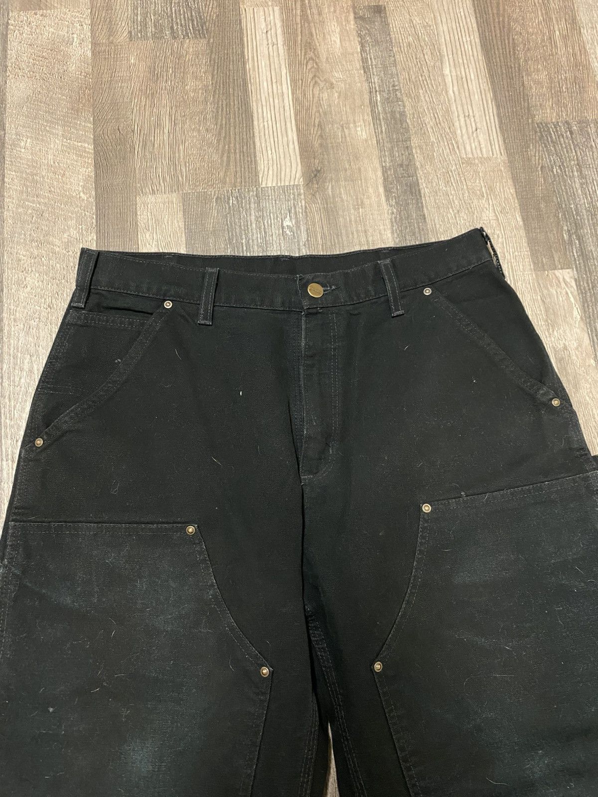 Carhartt Vintage Carhartt Double Knee Front Black Baggy Pants Y2K Size US 33 - 4 Thumbnail