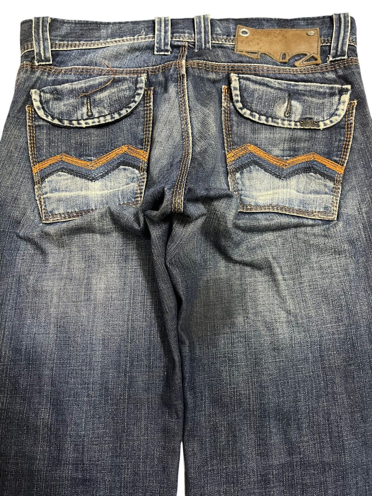 Energie Vintage Japanese Energie Blue Bleached Style Loose Jeans Size US 34 / EU 50 - 5 Thumbnail