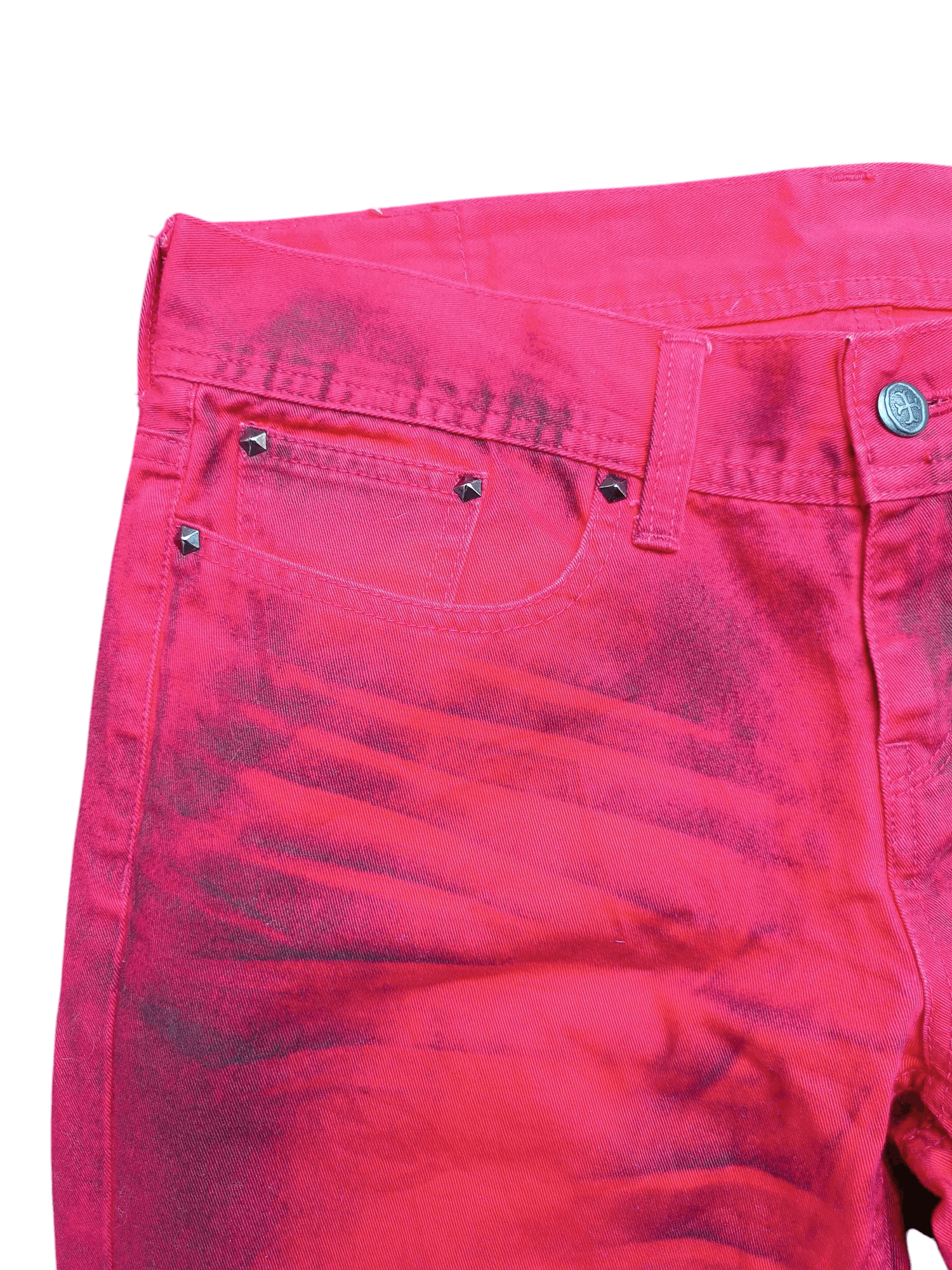 Japanese Brand FIRE🔥Japanese Brand Whisker Punk Flare Stud Denim E250 Size US 32 / EU 48 - 8 Thumbnail