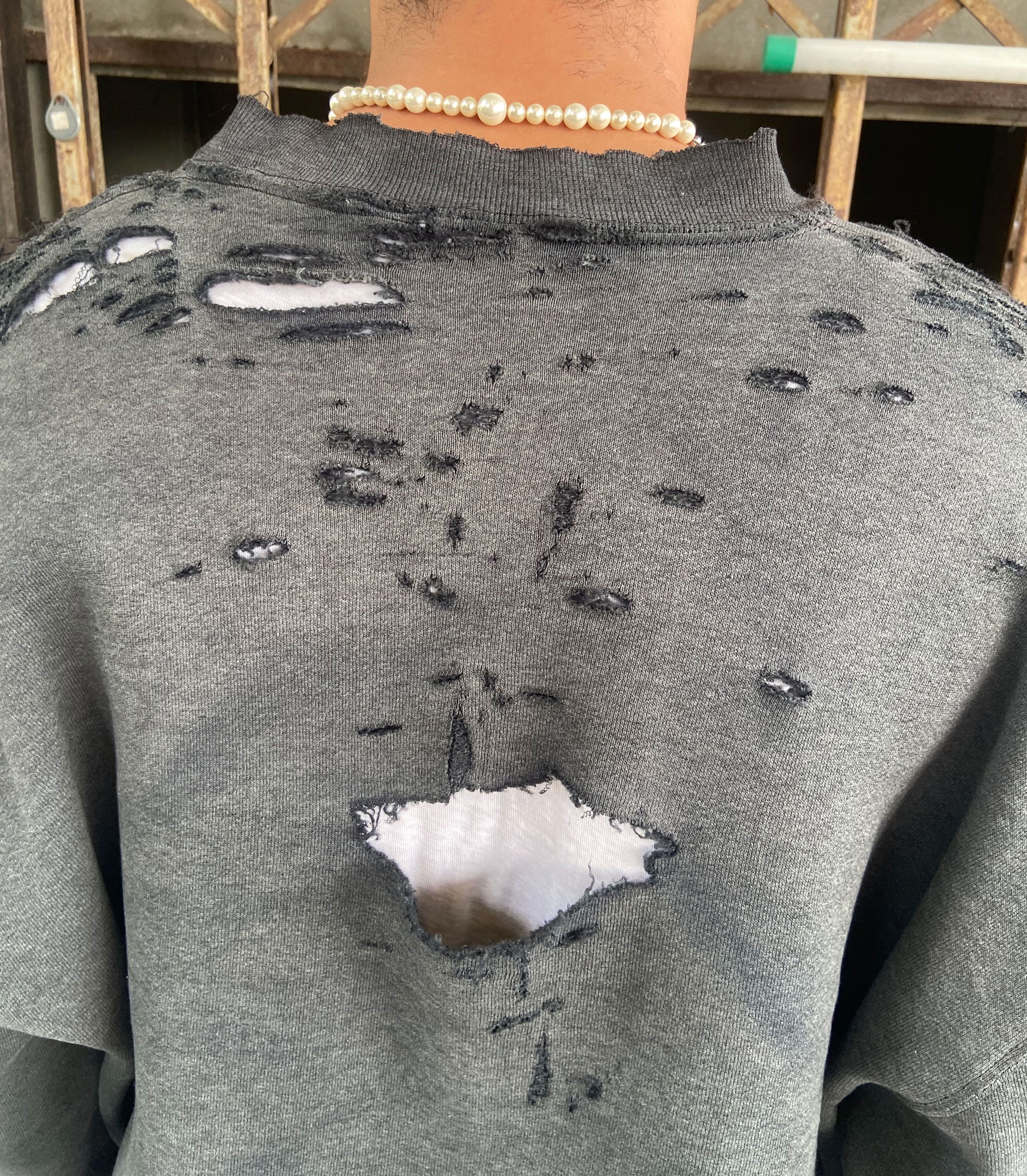 Vintage Thrashed Distressed & Faded Russell Sweatshir ERD Grunge Size US L / EU 52-54 / 3 - 11 Thumbnail