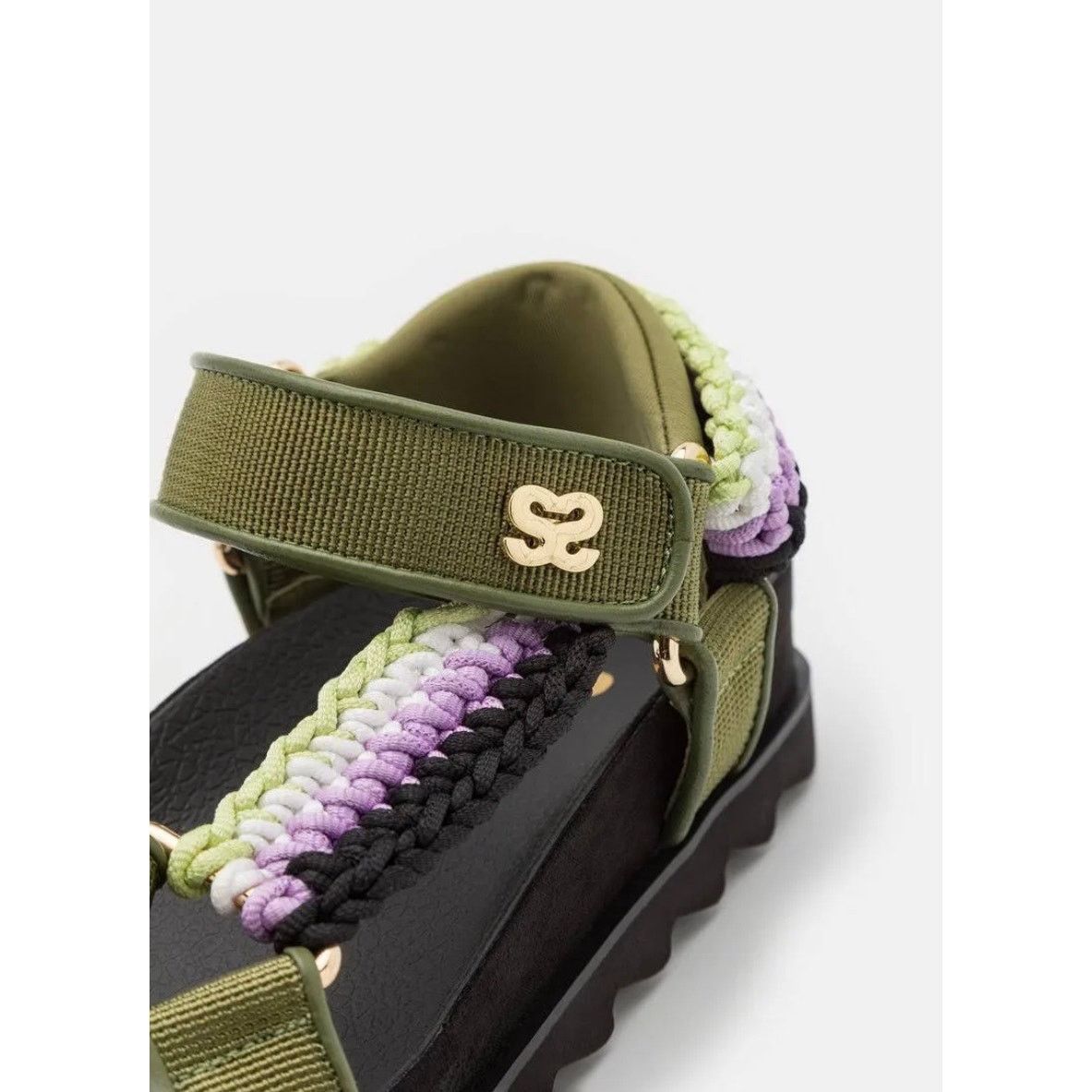 Sandro NEW Sandro Shell And Crochet-knit Braided Sandals FR36 / 5.5 Size US 5.5 / IT 35.5 - 2 Thumbnail