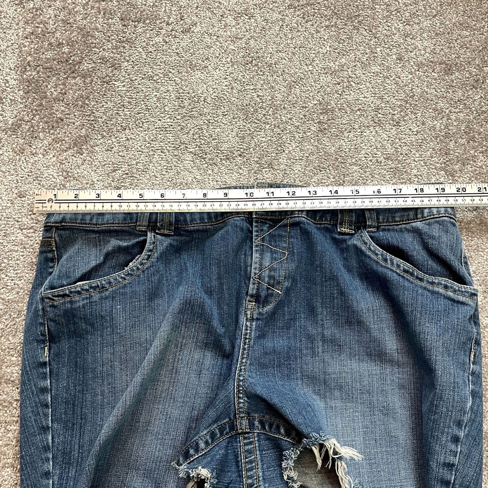 Denime Venezia Womens 4" Denim Cut-Off Shorts Dark Blue 20 Plus Size Casual Size 42" / US 20 - 6 Thumbnail