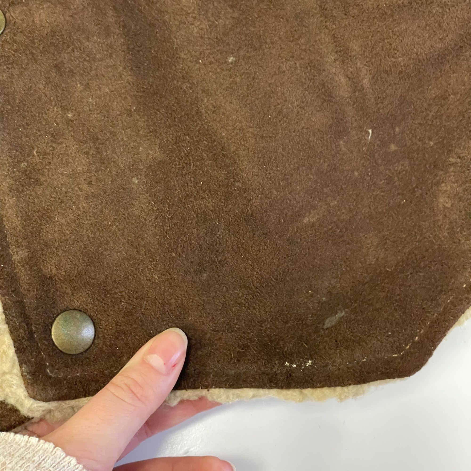 Genuine Leather Vtg HEAVY Suede Cowboy Western Waistcoat Sherpa Snap Vest Size US M / EU 48-50 / 2 - 9 Thumbnail