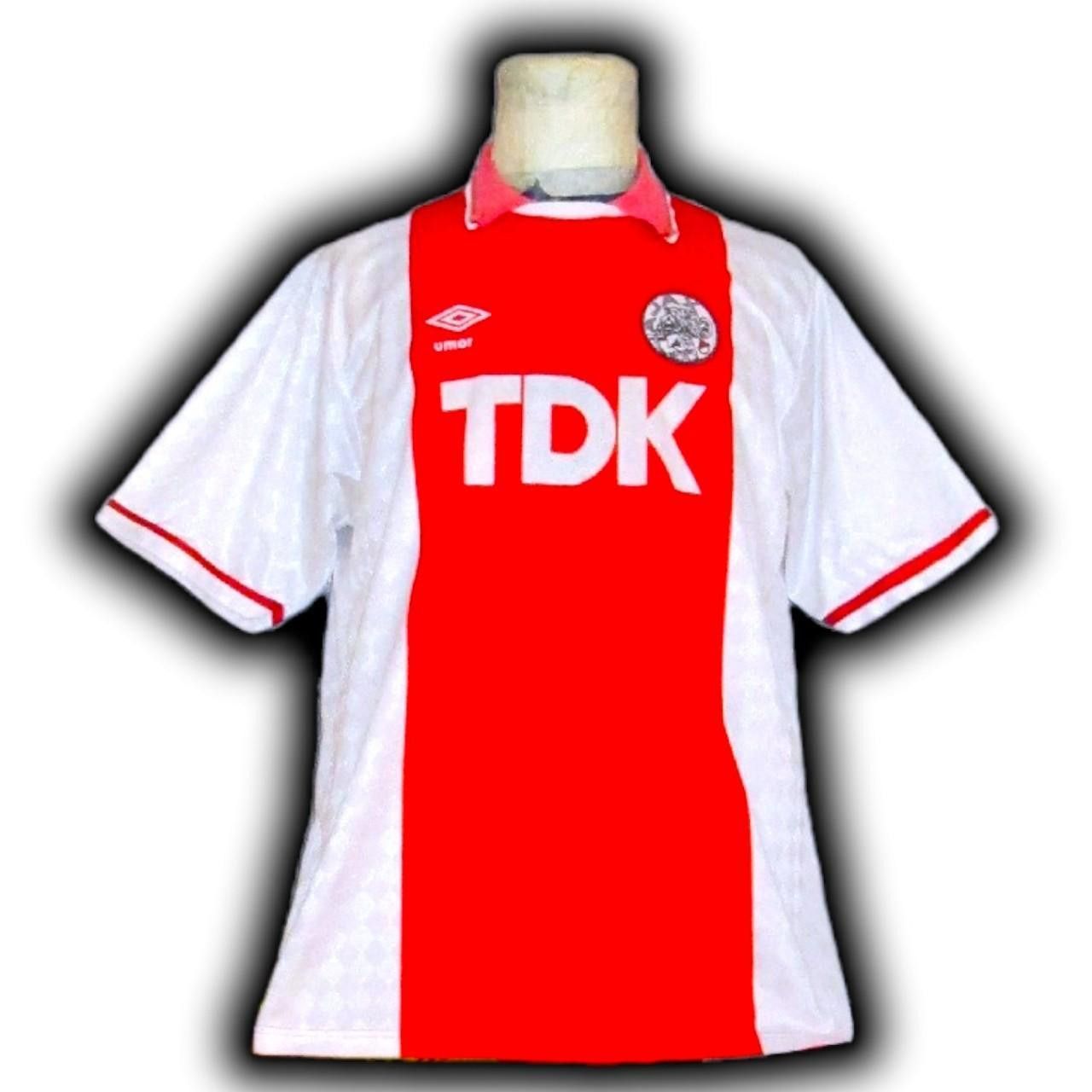 Umbro Ajax Amsterdam Netherlands 1989 1990 1991Home Shirt Jersey Size US XL / EU 56 / 4 - 4 Thumbnail