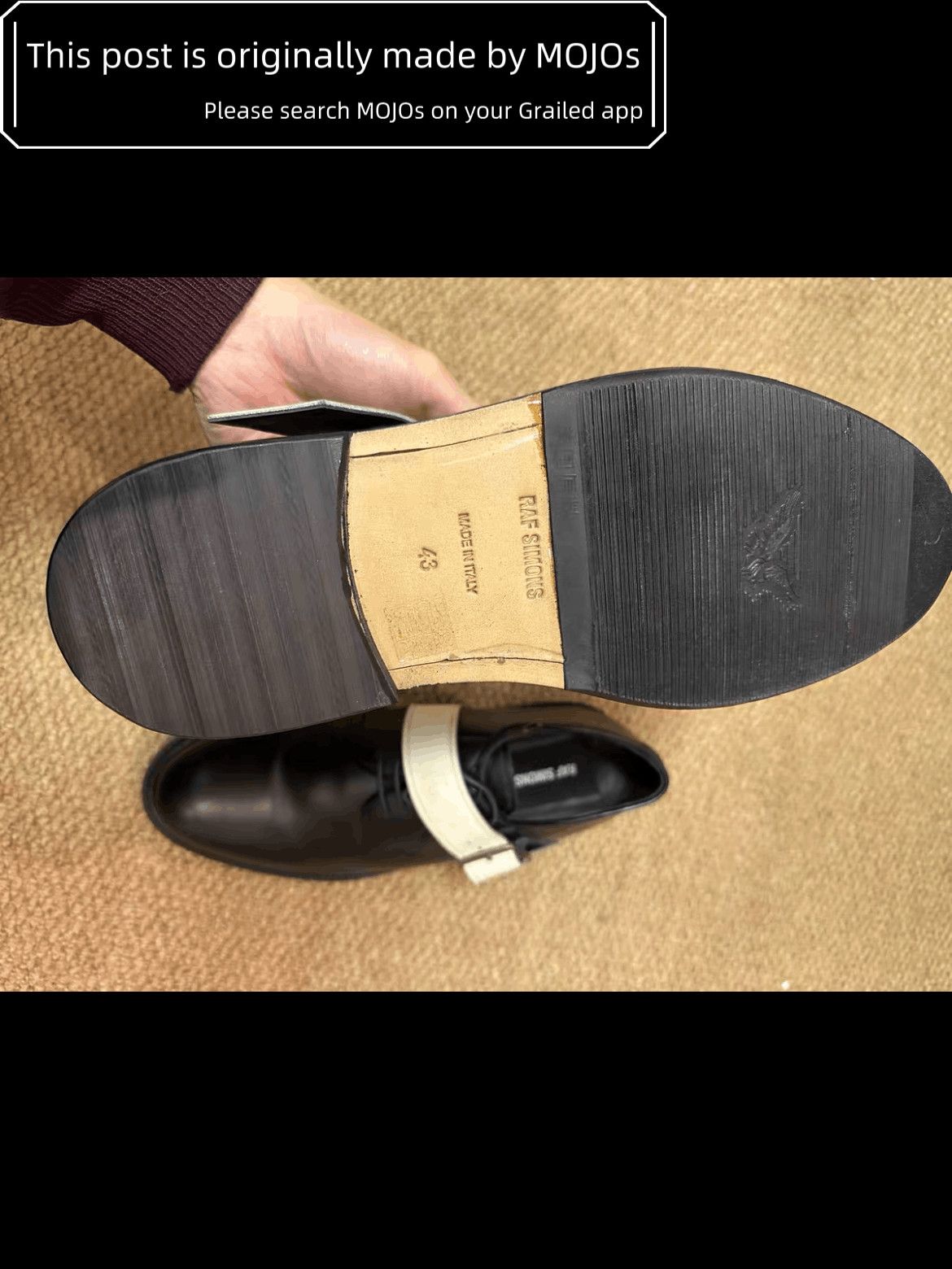 Raf Simons Sz 43 Raf Simons White Belt Stripe Derby Size US 10 / EU 43 - 6 Thumbnail