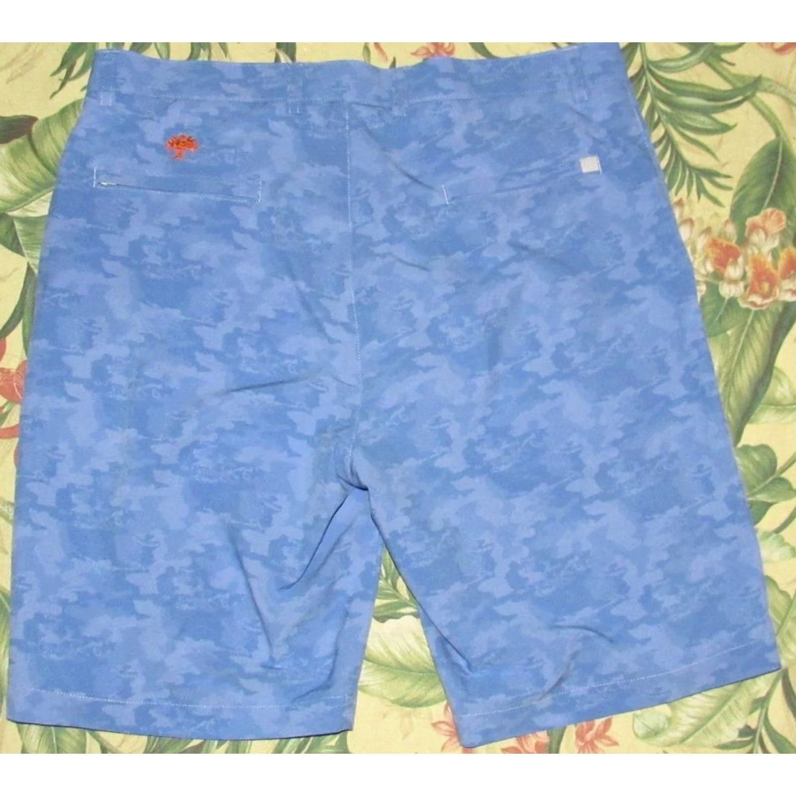 Peter Millar PETER MILLAR Camo 10" Shakleford Chino Shorts Men 35 Kiawah Ocean Couse 35 Blue Shakleford Chino Shorts Mens 35 Size US 35 - 3 Thumbnail