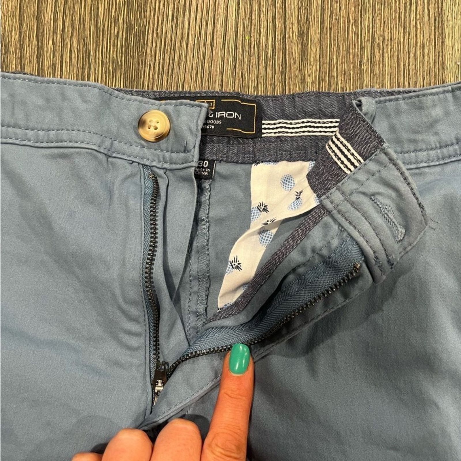 Vintage Nickel & Iron Mens Classic Fit Chino Shorts Mid Rise 30 Size US 30 / EU 46 - 4 Thumbnail