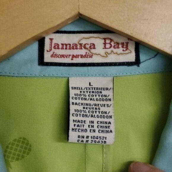Vintage Jamaica Bay Lined Vented Pineapple Graphic Long Sleeve Sz L Size L / US 10 / IT 46 - 5 Thumbnail