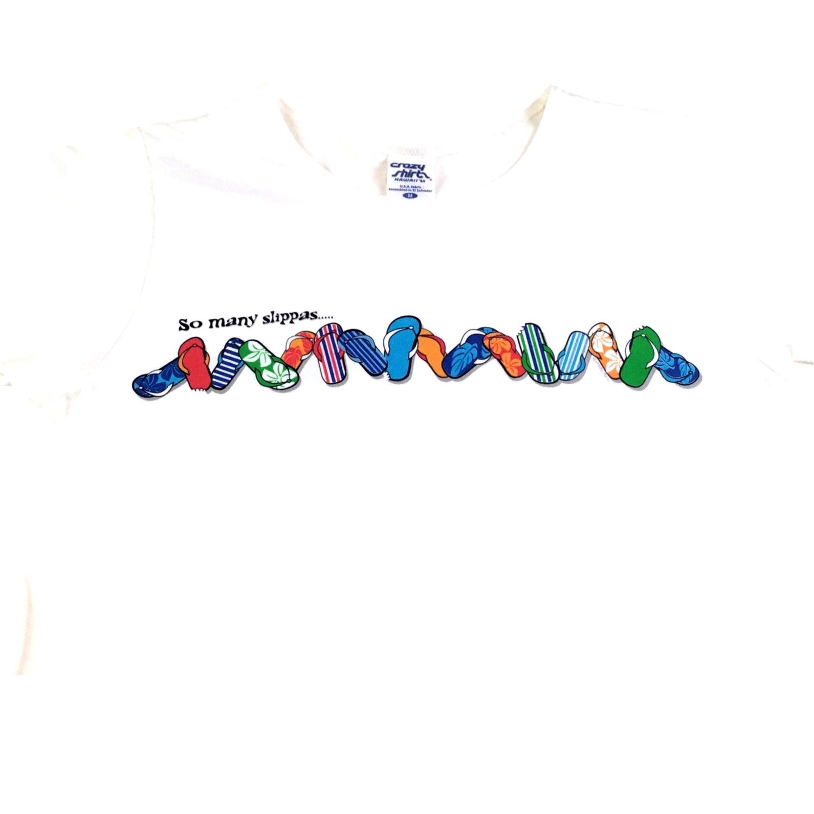 Other Crazy Shirts M TShirt Flip Flops So Many Slippas~Only 2 Feet Size M / US 6-8 / IT 42-44 - 4 Thumbnail