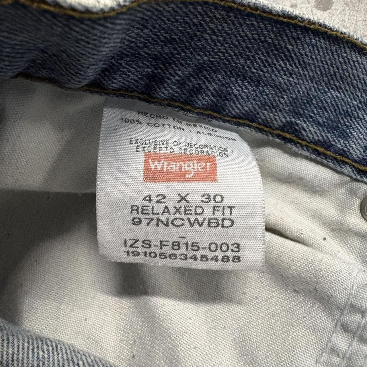 Vintage Crazy Vintage Y2K/2000s Workwear Style Baggy Wrangler Medium Wash Denim Jeans! Size US 42 / EU 58 - 6 Thumbnail