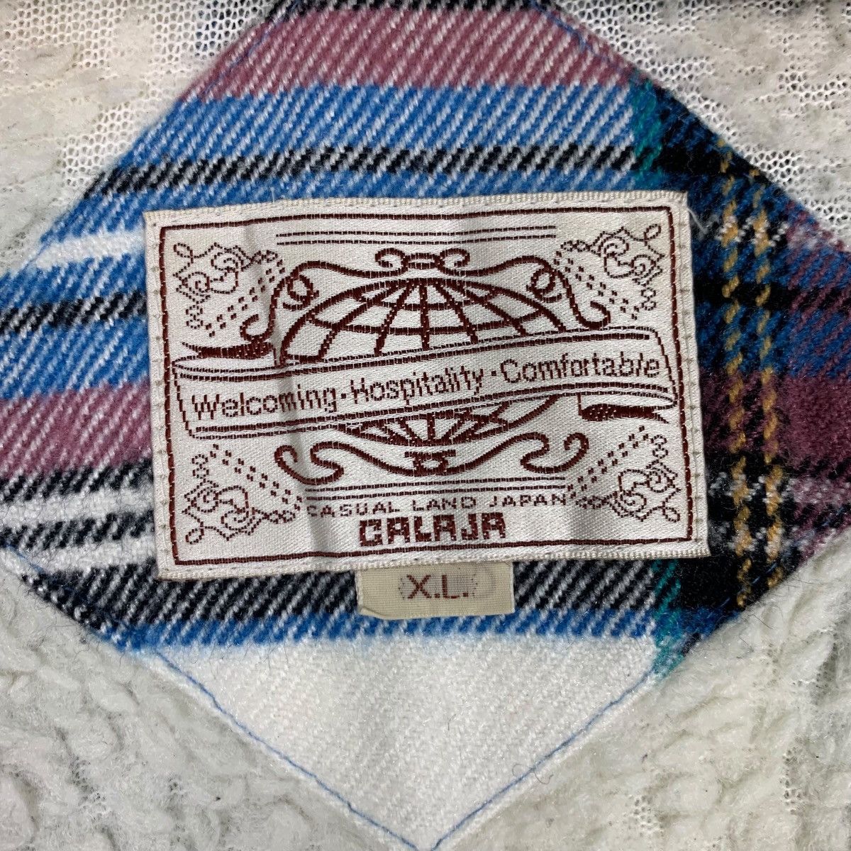 Flannel CALAJA Checked Plaid Tartan Sherpa Heavy Flannel #0333-C15 Size US XL / EU 56 / 4 - 17 Thumbnail