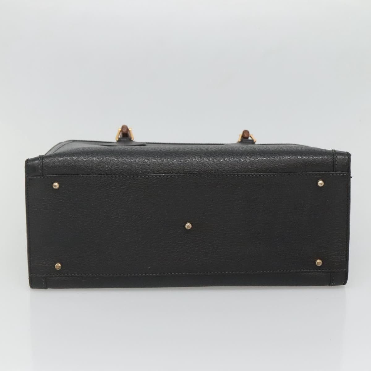 Gucci GUCCI Bamboo Hand Bag Leather Black Gold 002 2853 0260 0 Size ONE SIZE - 9 Thumbnail