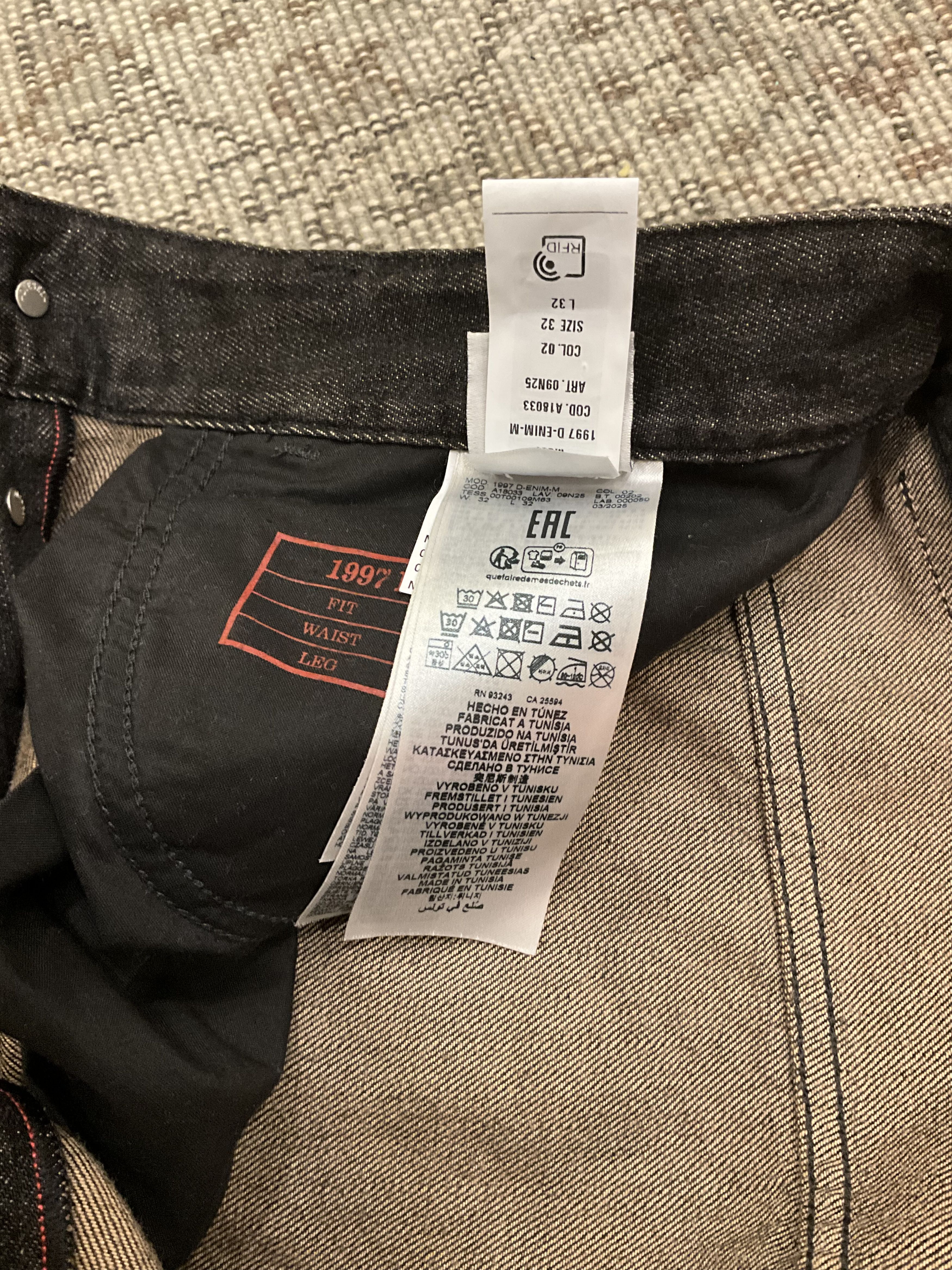 Diesel Diesel 1997 D-ENIM-M Relaxed Wide Leg Jeans Black W32 L32 Size US 32 / EU 48 - 8 Thumbnail