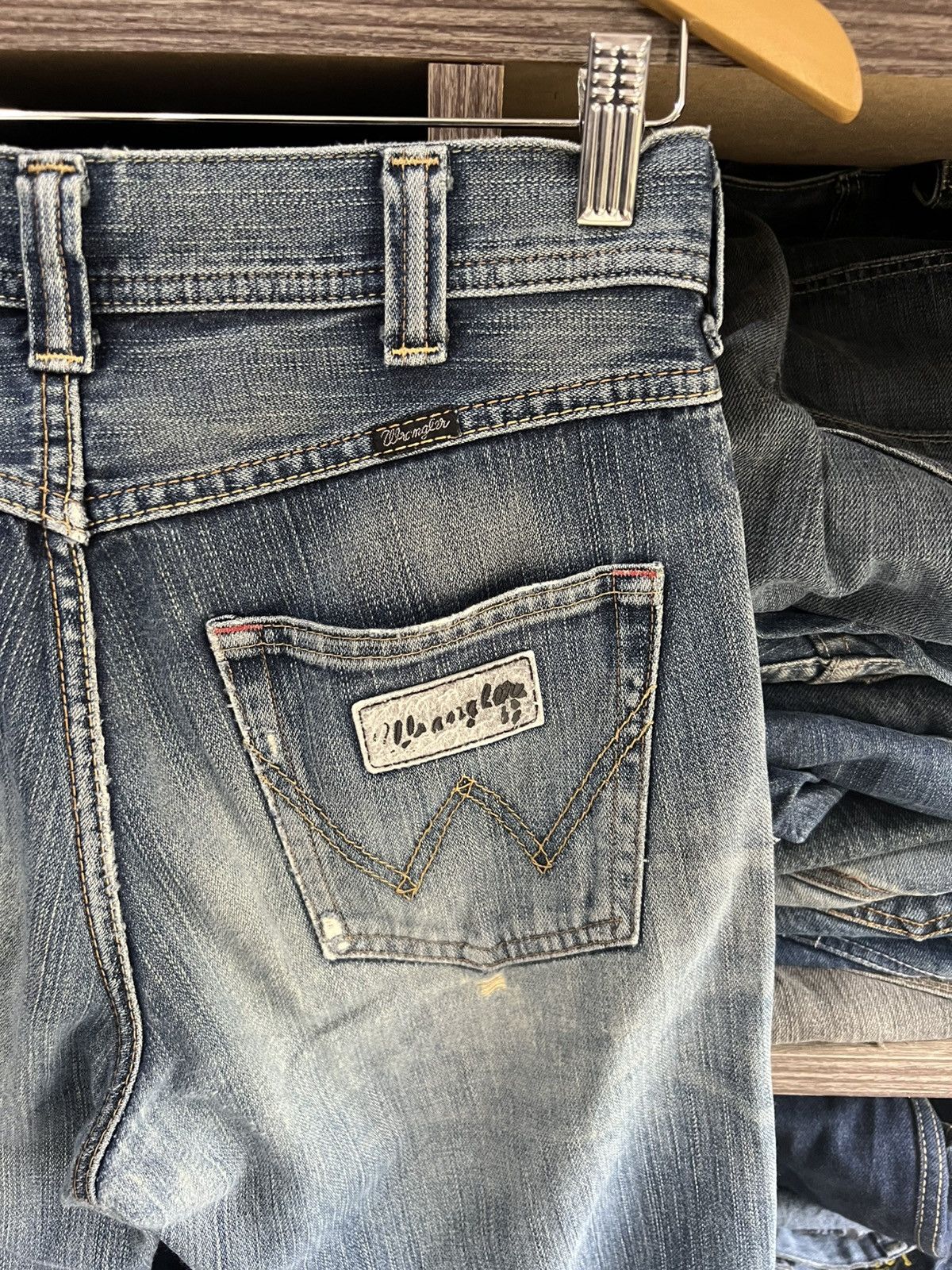 Wrangler 🔥Vintage Wrangler Distressed Denim Size US 30 / EU 46 - 13 Thumbnail