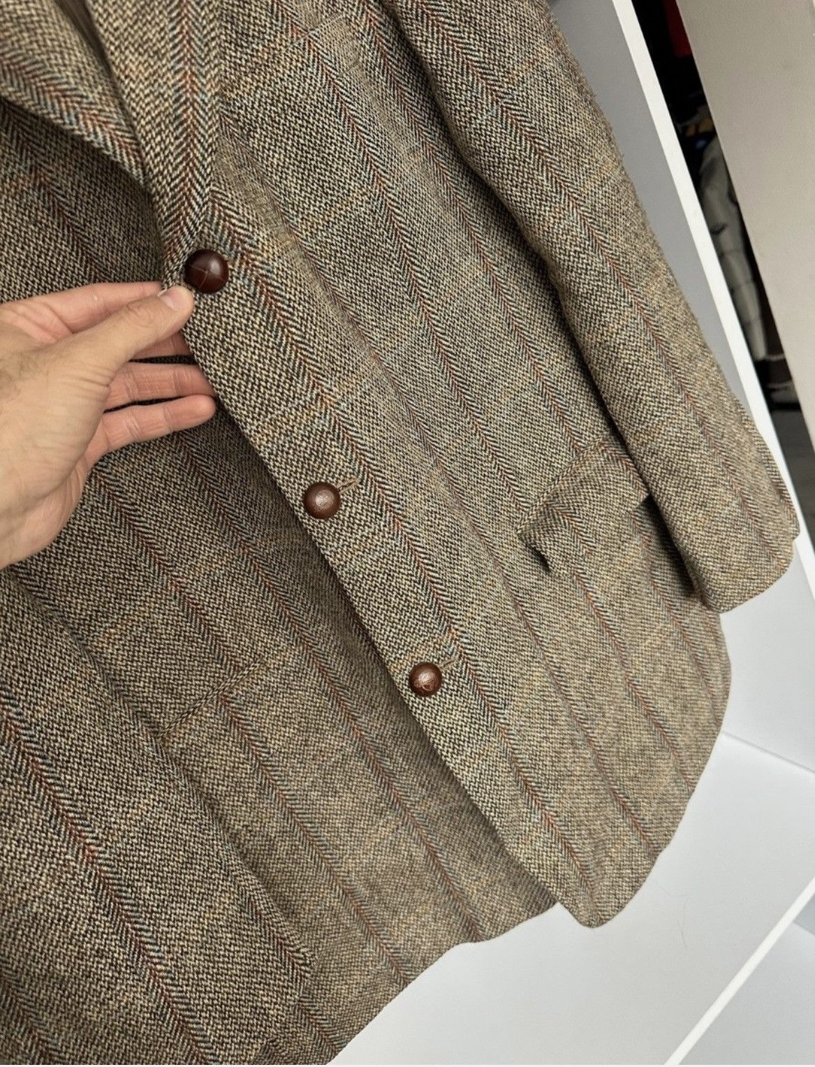 Harris Tweed Vintage Harris Tweed Barutti Wool Men’s Blazer Jacket Sz XL Size US XL / EU 56 / 4 - 3 Thumbnail