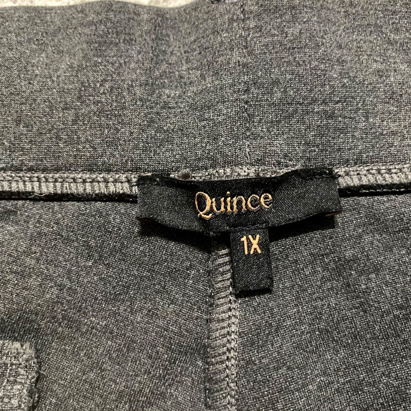 Quince Quince Womens Pants Charcoal Gray Ultra Stretch Ponte Straight Pull On Vintage No Size 40" / US 18 - 3 Thumbnail