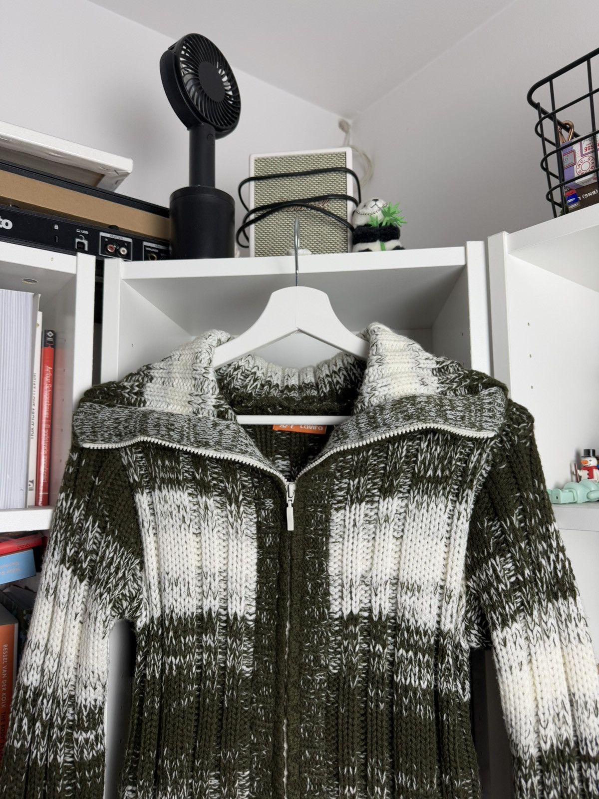 Japanese Brand Vintage y2k cropped zip ribbed sweater S archive avantgarde Size S / US 4 / IT 40 - 4 Thumbnail