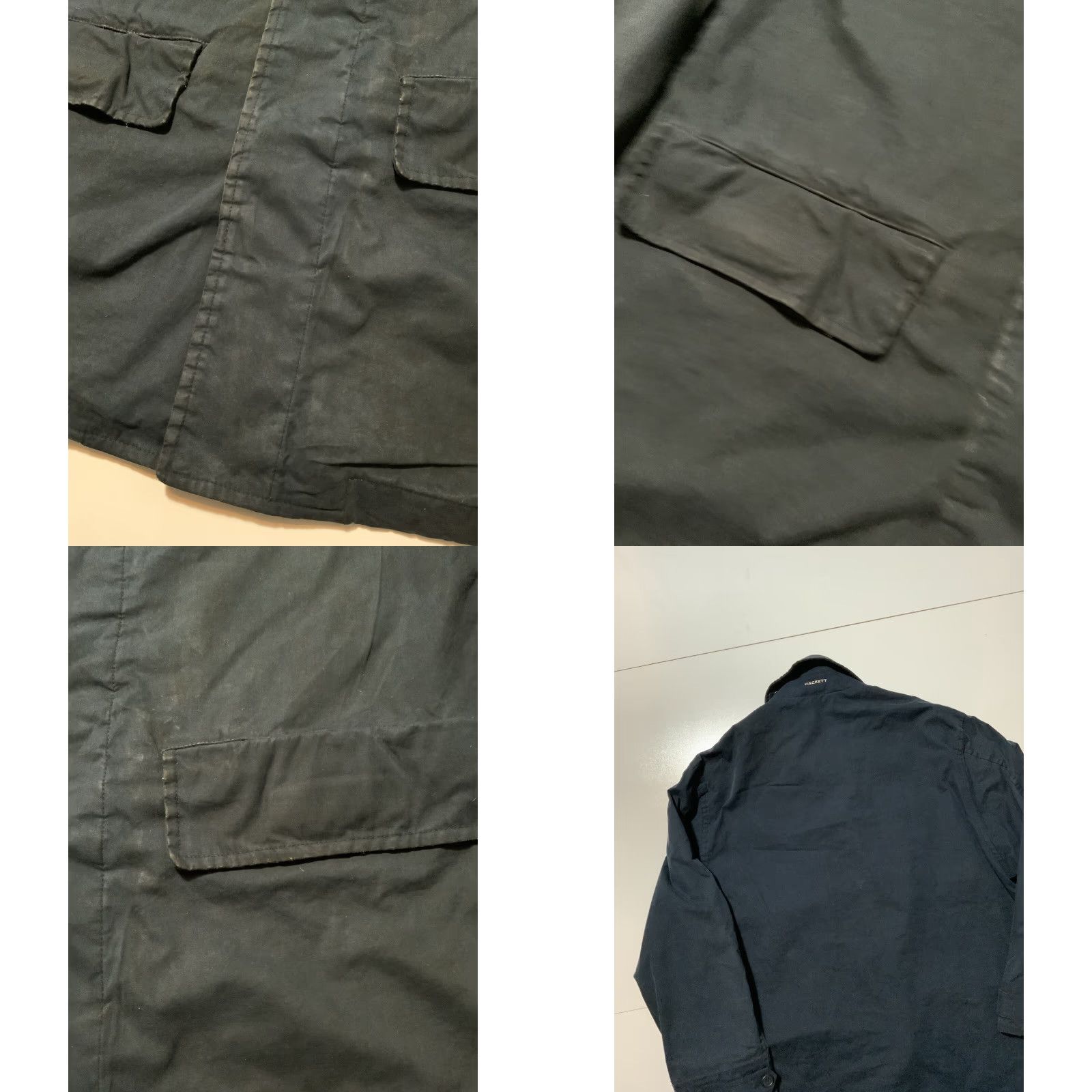 Hackett HACKETT LONDON Navy Blue Cotton Officers Field Military Button Front Jacket Sz.M Men Jacket Size US M / EU 48-50 / 2 - 8 Thumbnail