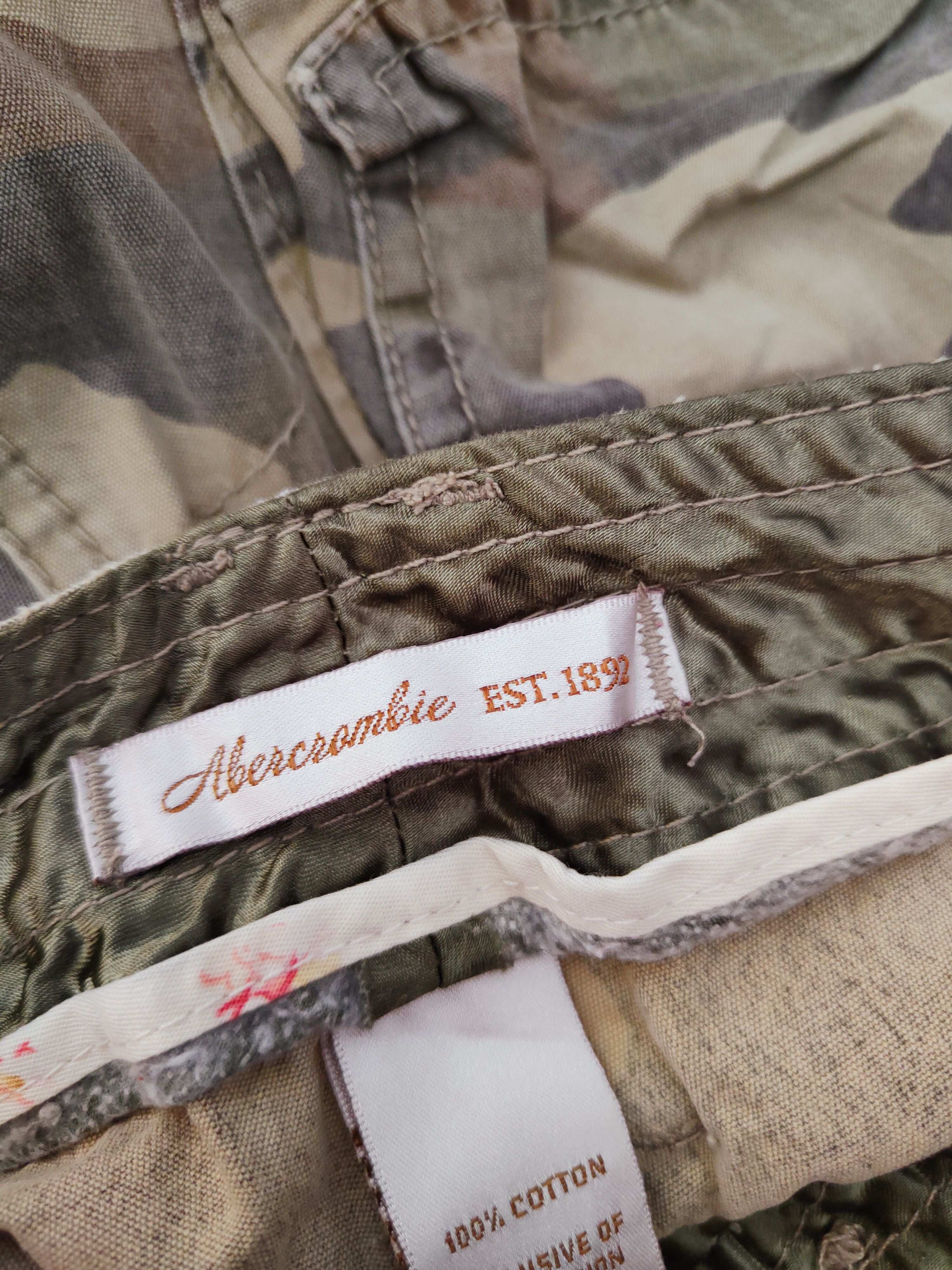 Abercrombie & Fitch Abercrombie Camouflage Multipocket Cargo Pants #W397 Size 27" / US 4 / IT 40 - 15 Thumbnail