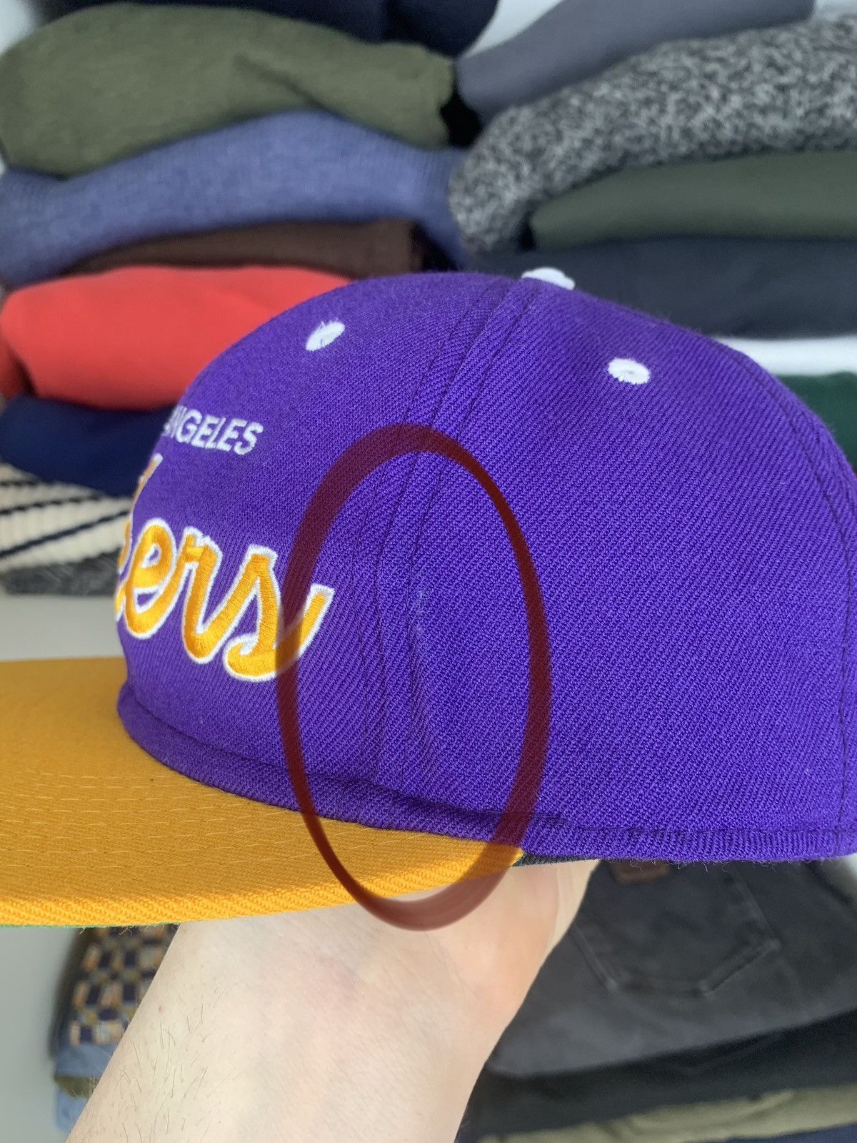NBA Mitchell & Ness Los Angeles Lakers Cap Hat Size ONE SIZE - 16 Thumbnail