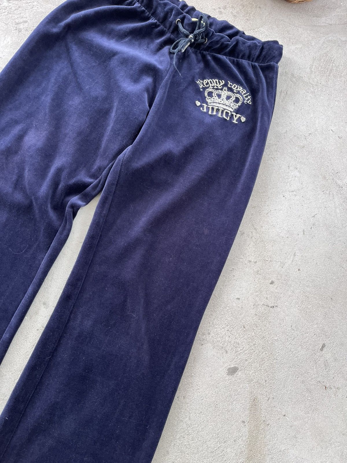 Juicy Couture Juicy Couture Velour Sweatpants Track Pants Blue Low Rise Size 32" / US 10 / IT 46 - 6 Thumbnail