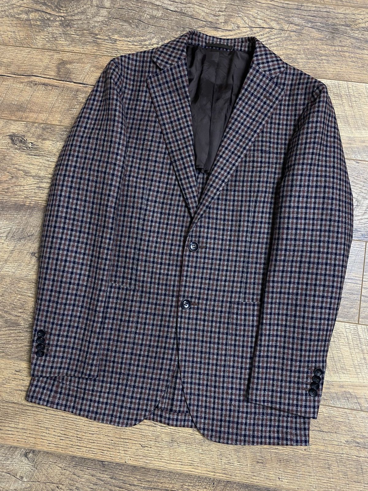 Suitsupply Suitsupply x Vitale Barberis Canonico Wool Check Blazer 48 Size 38R - 2 Thumbnail