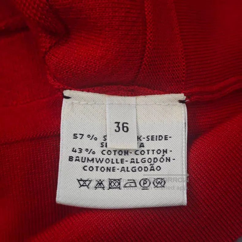 Hermes Hermes Red half mulberry silk knitted short sleeve Size XS / US 0-2 / IT 36-38 - 6 Thumbnail