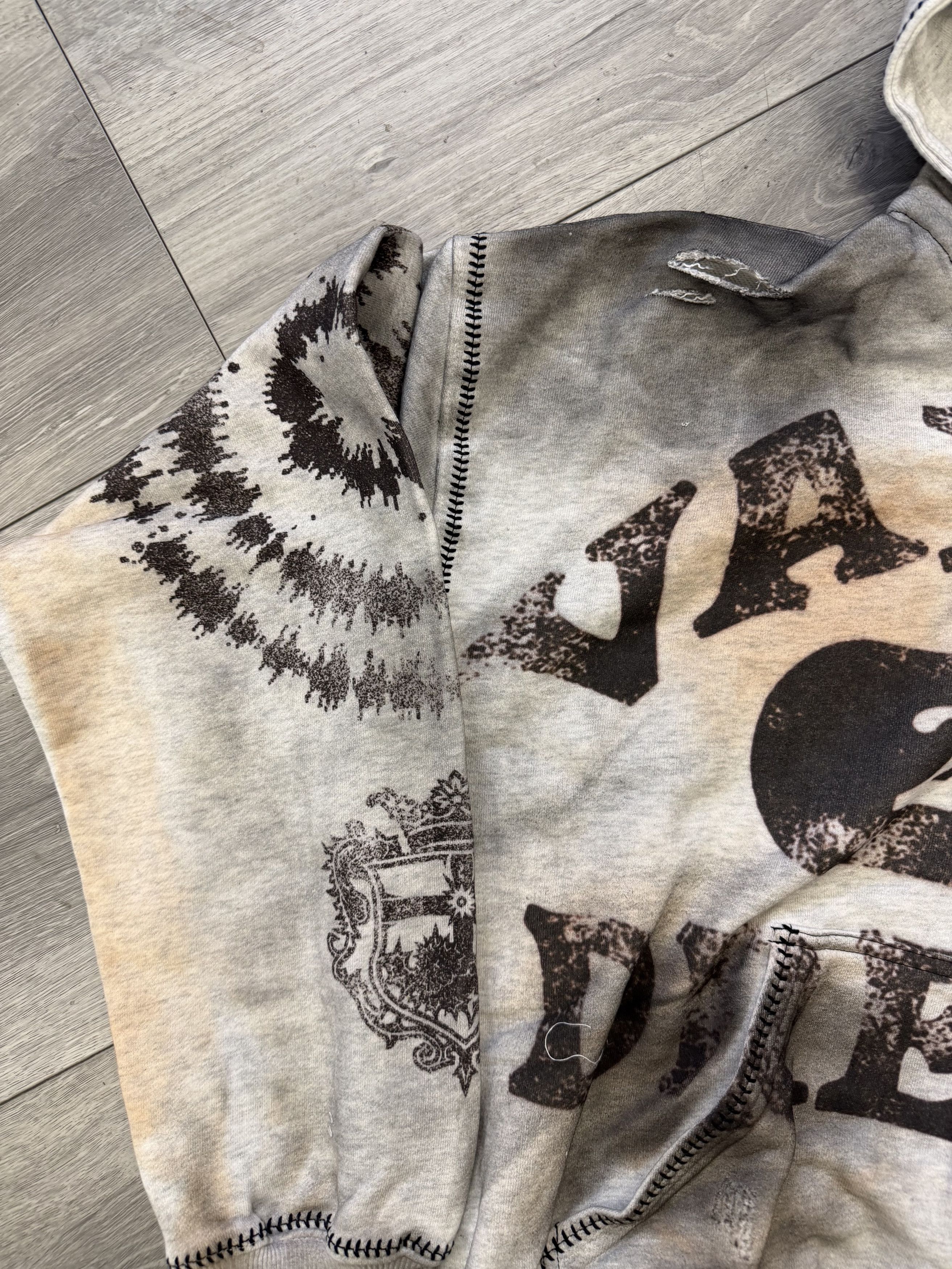 Vale Vale Forever Dark White Spiral Zip Up Hoodie Size Medium Size US M / EU 48-50 / 2 - 3 Thumbnail