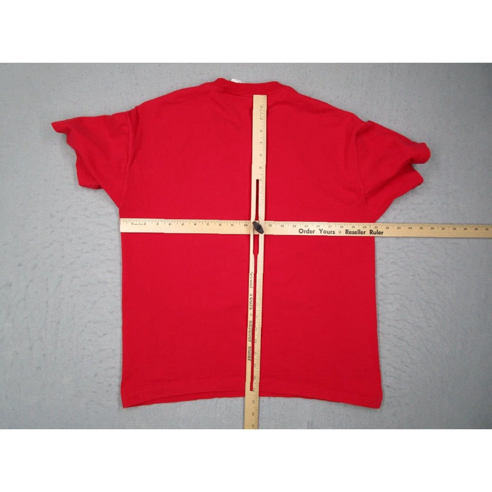 VINTAGE Riddell Men's T-Shirt Large Red Short Sleeve 90s Retro Sports Made in USA