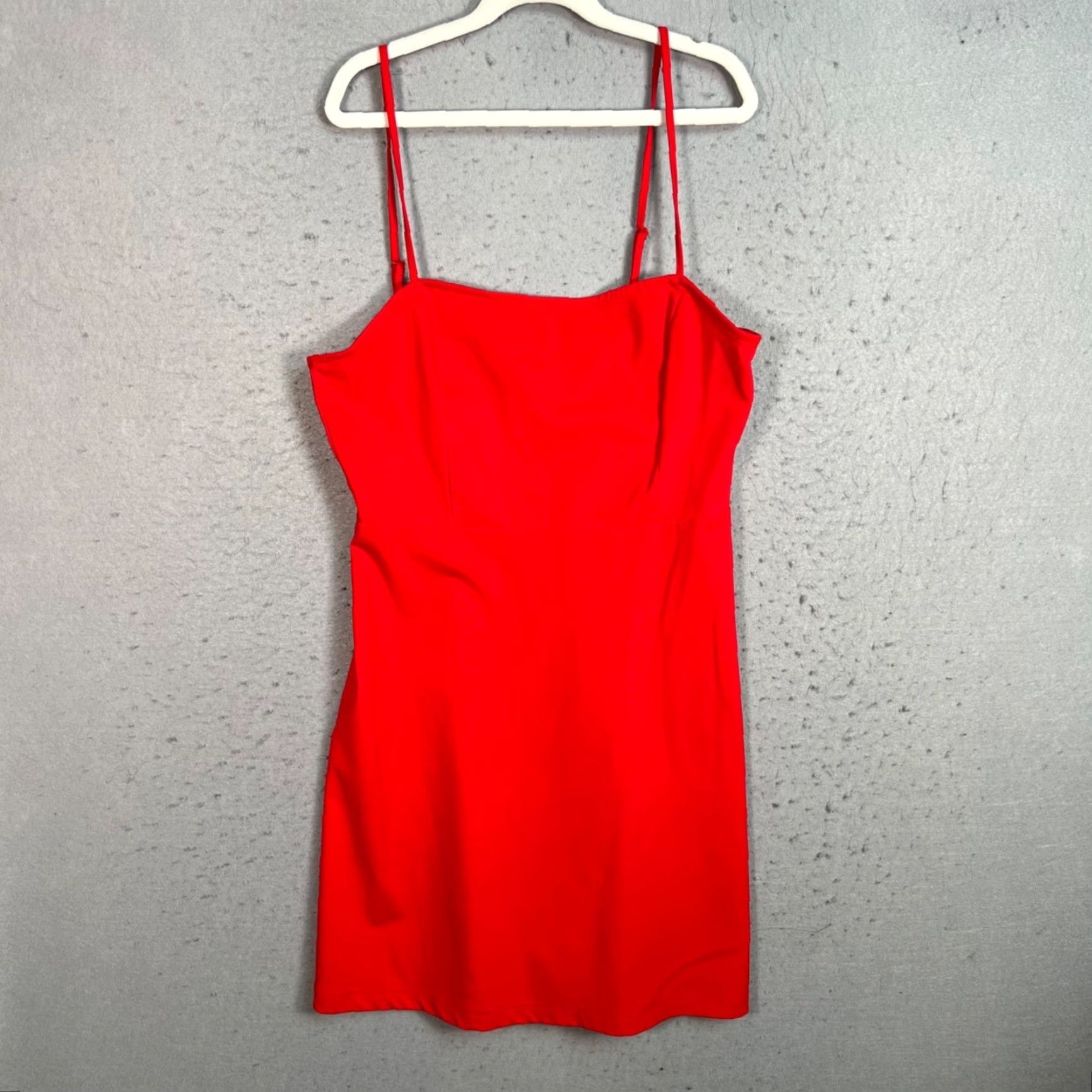 Vintage Urban Revivo Red Spaghetti Strap Mini Dress Womens 4 Polyester Viscose Square Neck Party/Cocktail Dress Size 4 Regular Short Strap Vintage: No Women Size S / US 4 / IT 40 - 2 Thumbnail