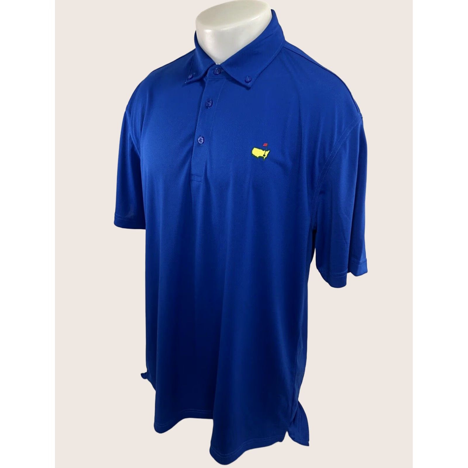 Vintage MASTERS Embroidered Augusta Golf Polo Mens XL Shirt Blue - EXCELLENT Size US XL / EU 56 / 4 - 1 Thumbnail