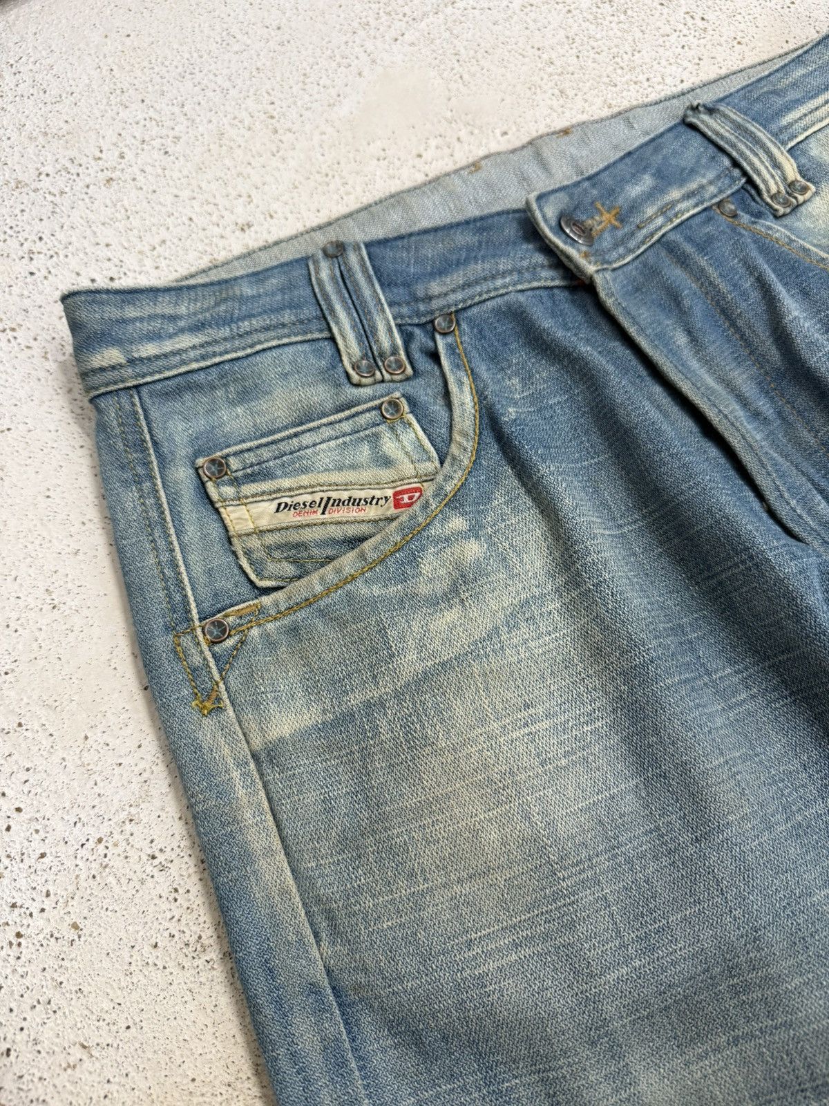 Diesel Wide Leg Diesel Industry Mudwash High OZ Denim Pants Size US 31 - 7 Thumbnail