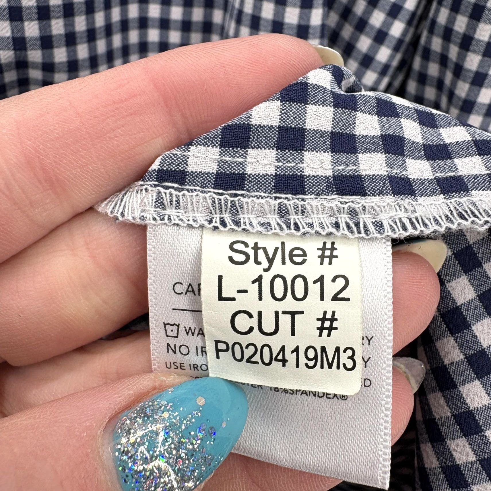 Mizzen+Main Mizzen+Main Leeward Shirt Mens Small Blue Gingham Slim Fit Stretch Non Iron Dress Shirt Size US S / EU 44-46 / 1 - 4 Thumbnail