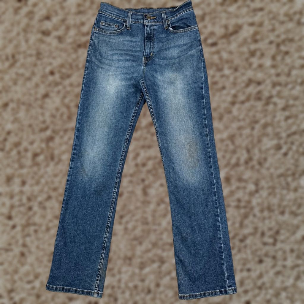 George GEORGE Jeans Women 29 Blue Denim Slim Bootcut Mid Rise Cotton Blend 29x30 Jeans Woman Medium Blue Cowboys & Western Mens Womens 90s Size 29" - 1 Thumbnail