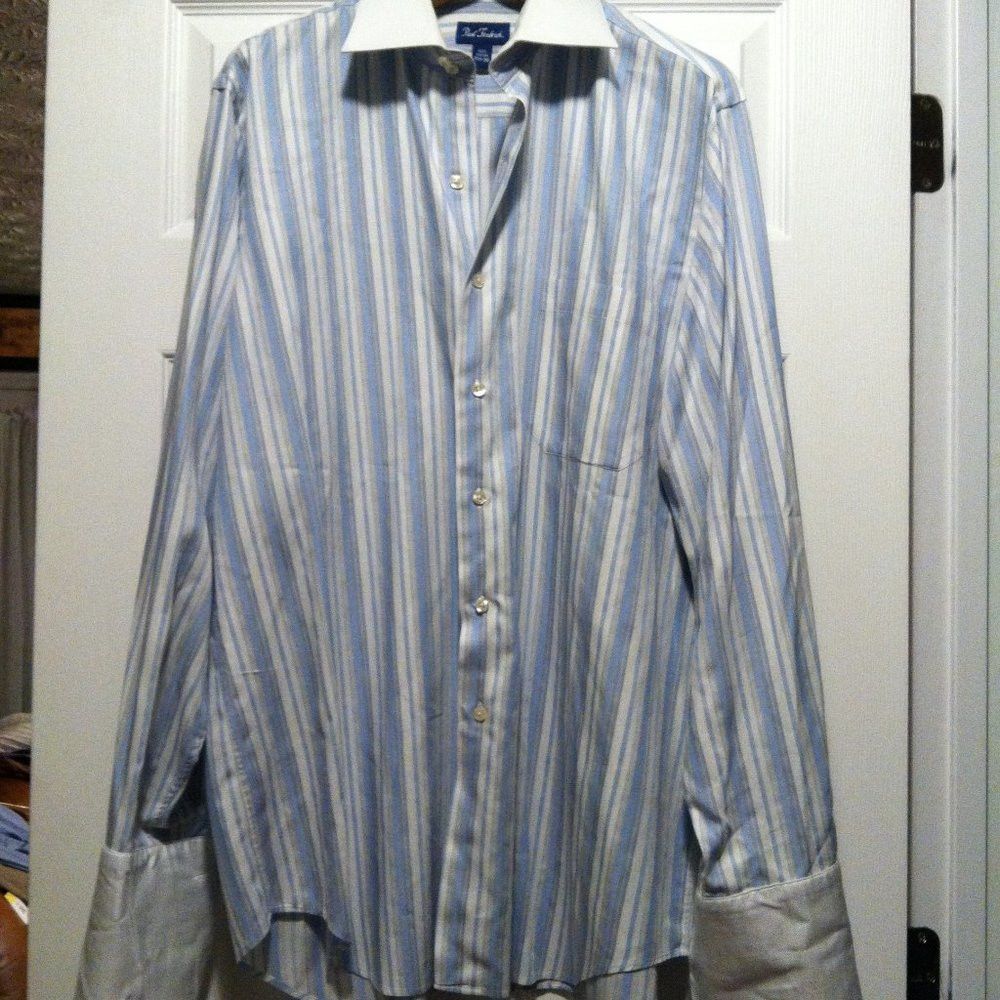 Paul Fredrick PAUL FREDRICK MEN'S COTTON DRESS SHIRT SIZE: 16.5-36 Size US L / EU 52-54 / 3 - 6 Thumbnail