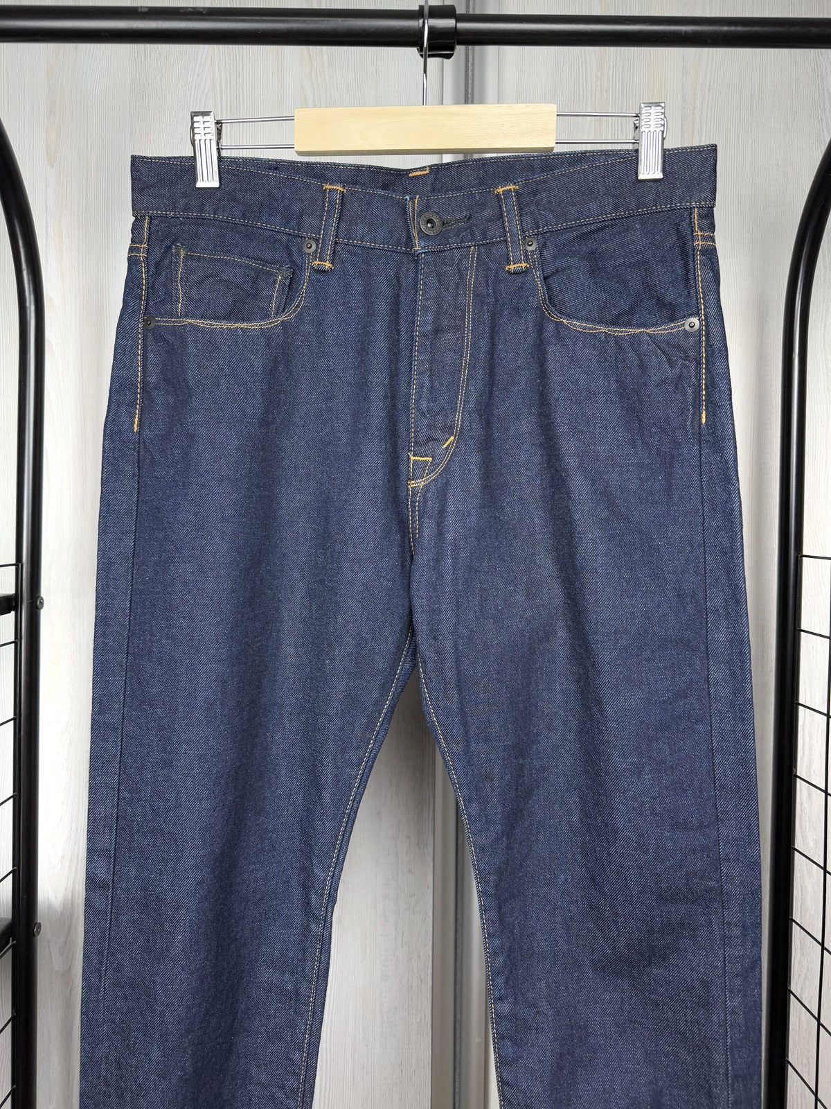 KURO KURO dempsey wide tapered ankle length indigo one wash jeans Size US 30 / EU 46 - 6 Thumbnail