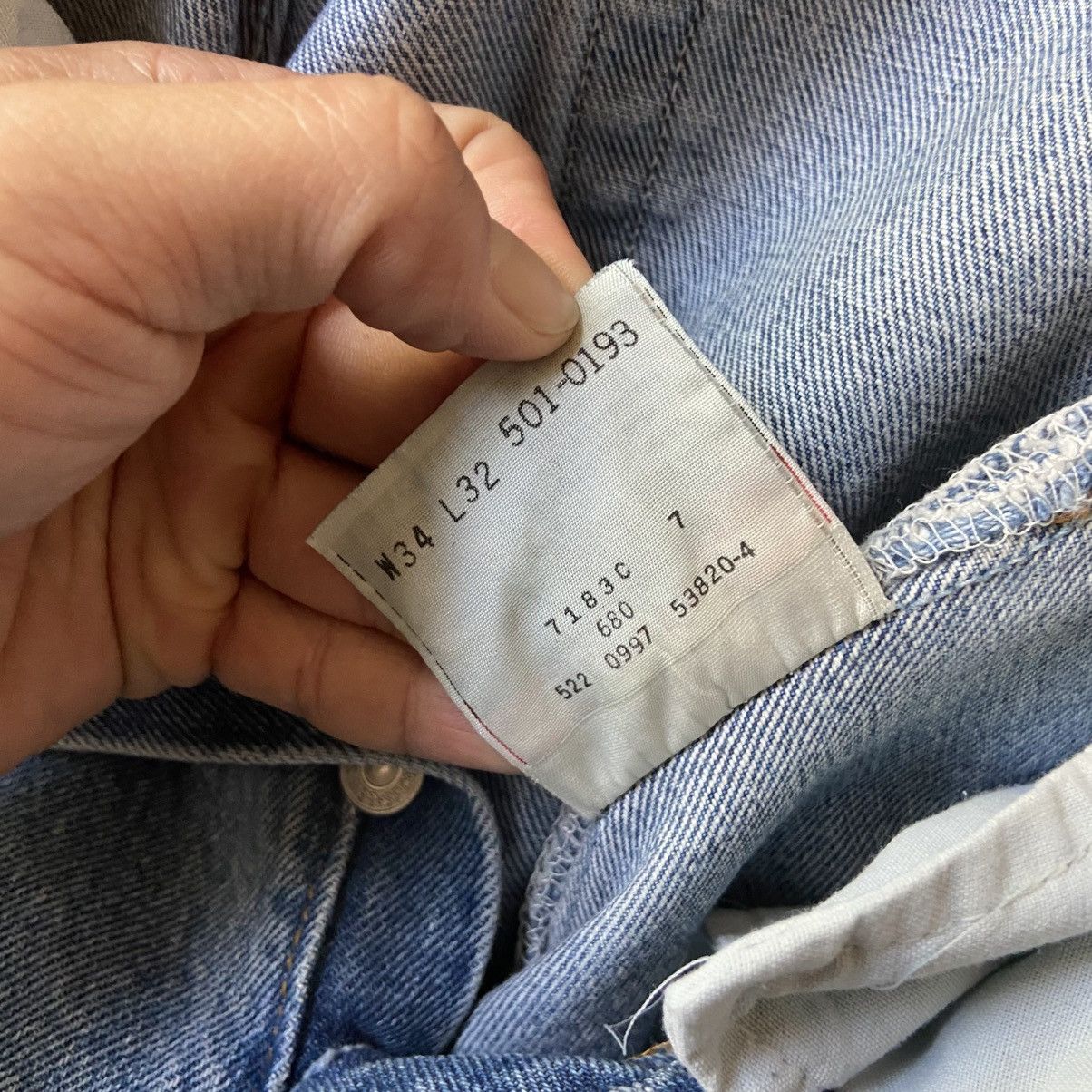 Levi's × Vintage Vintage Levi’s 501 Made in USA Blue Light Denim Jeans Pant Size US 31 - 6 Thumbnail