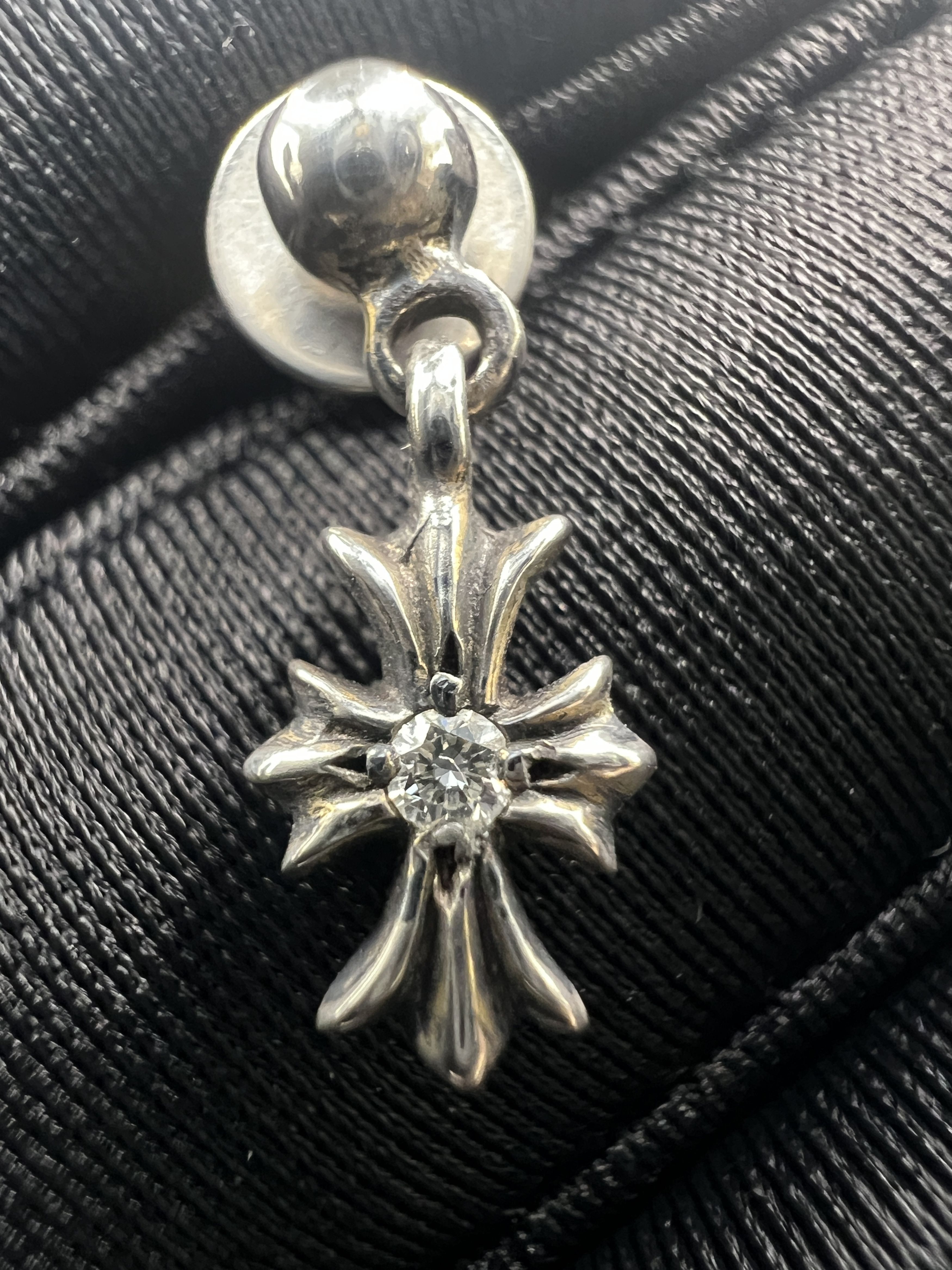 Chrome Hearts Chrome Hearts Tiny-E Pave A Diamond Drop Earring Size ONE SIZE - 5 Thumbnail