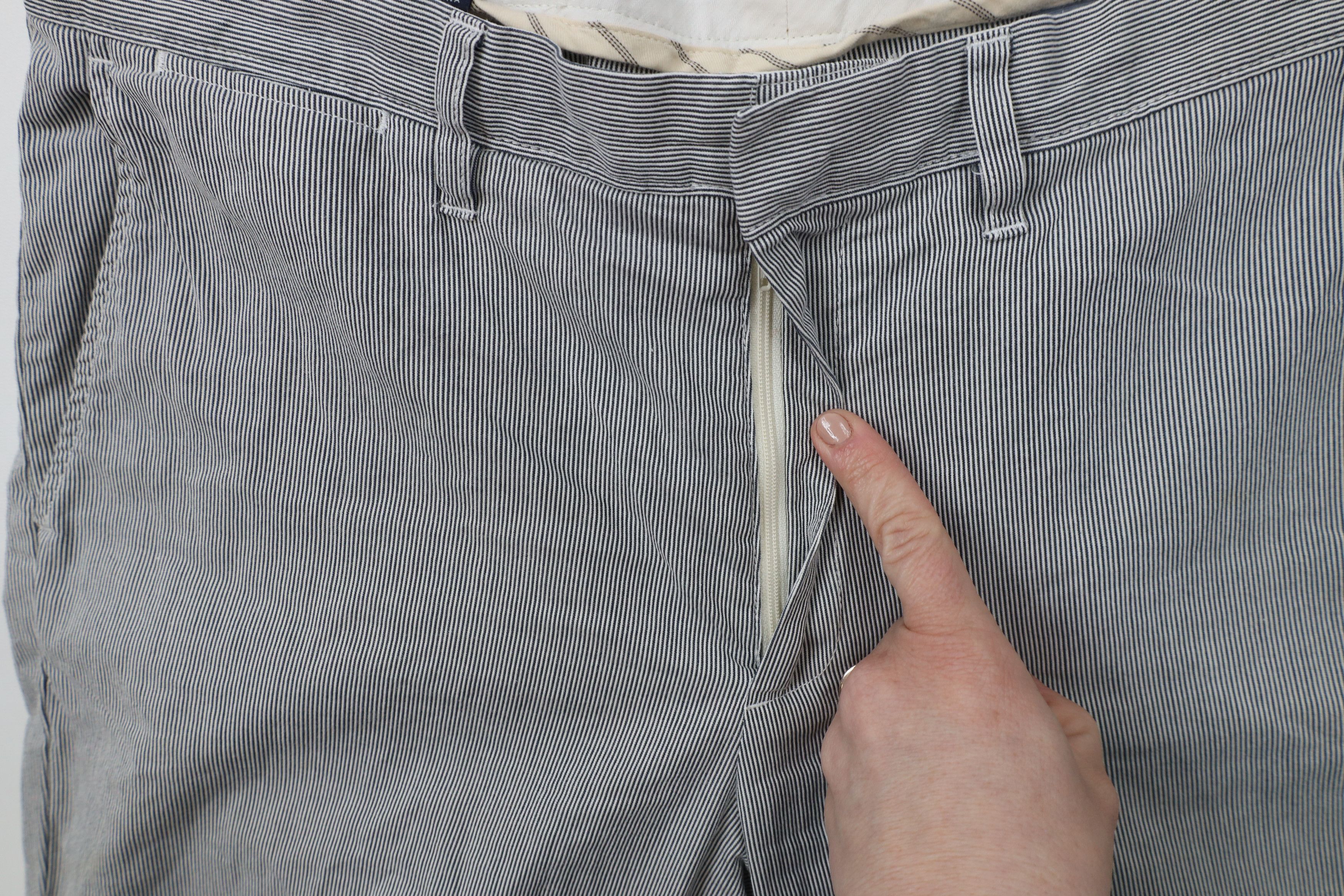 J.Crew × Vintage Vintage J Crew Seersucker Straight Leg Chino Pants Cotton Size US 33 - 6 Thumbnail