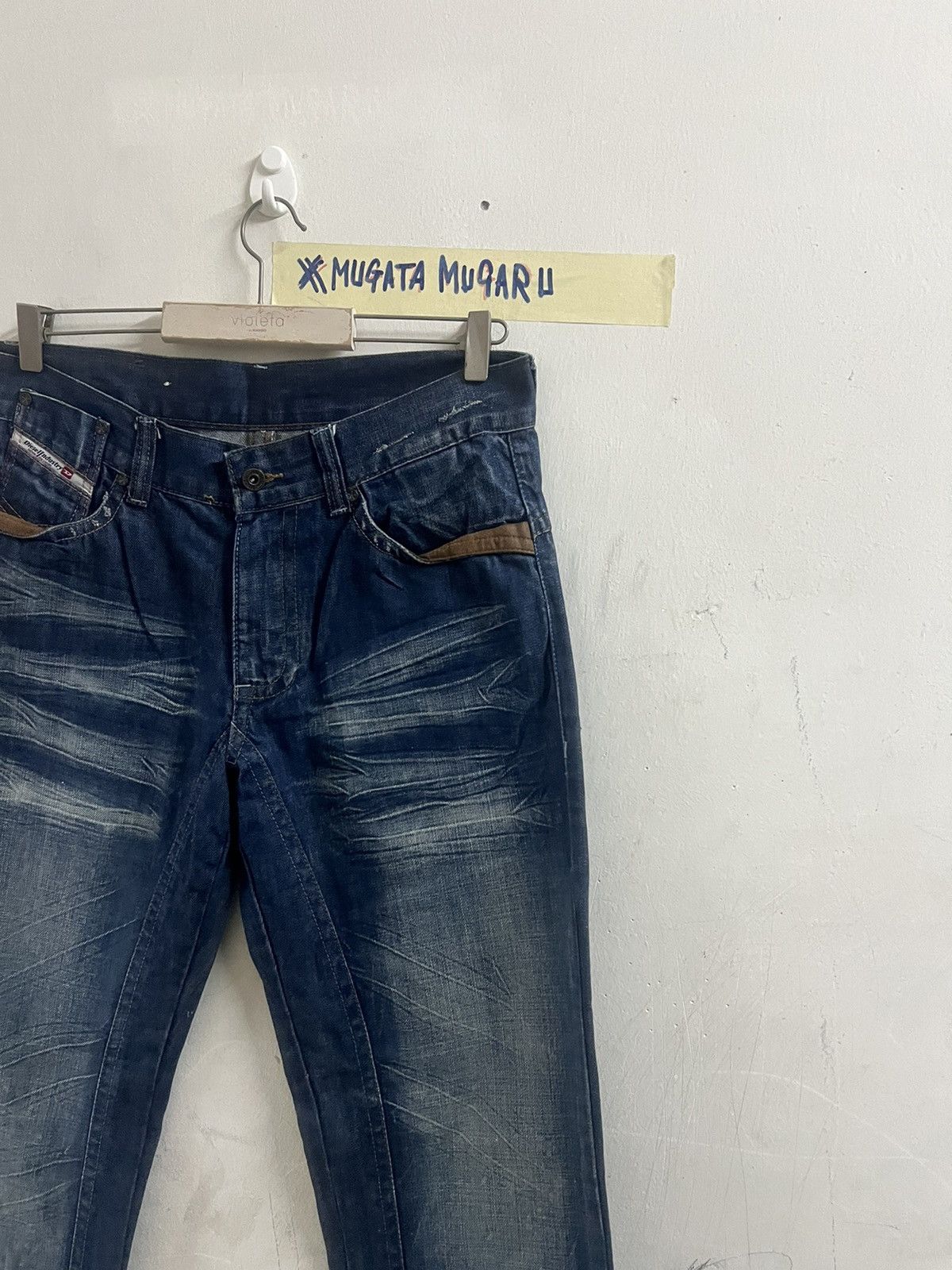Designer × Diesel LOOSE CUT DIESEL DISTRESSED DENIM PANT Size US 34 / EU 50 - 6 Thumbnail