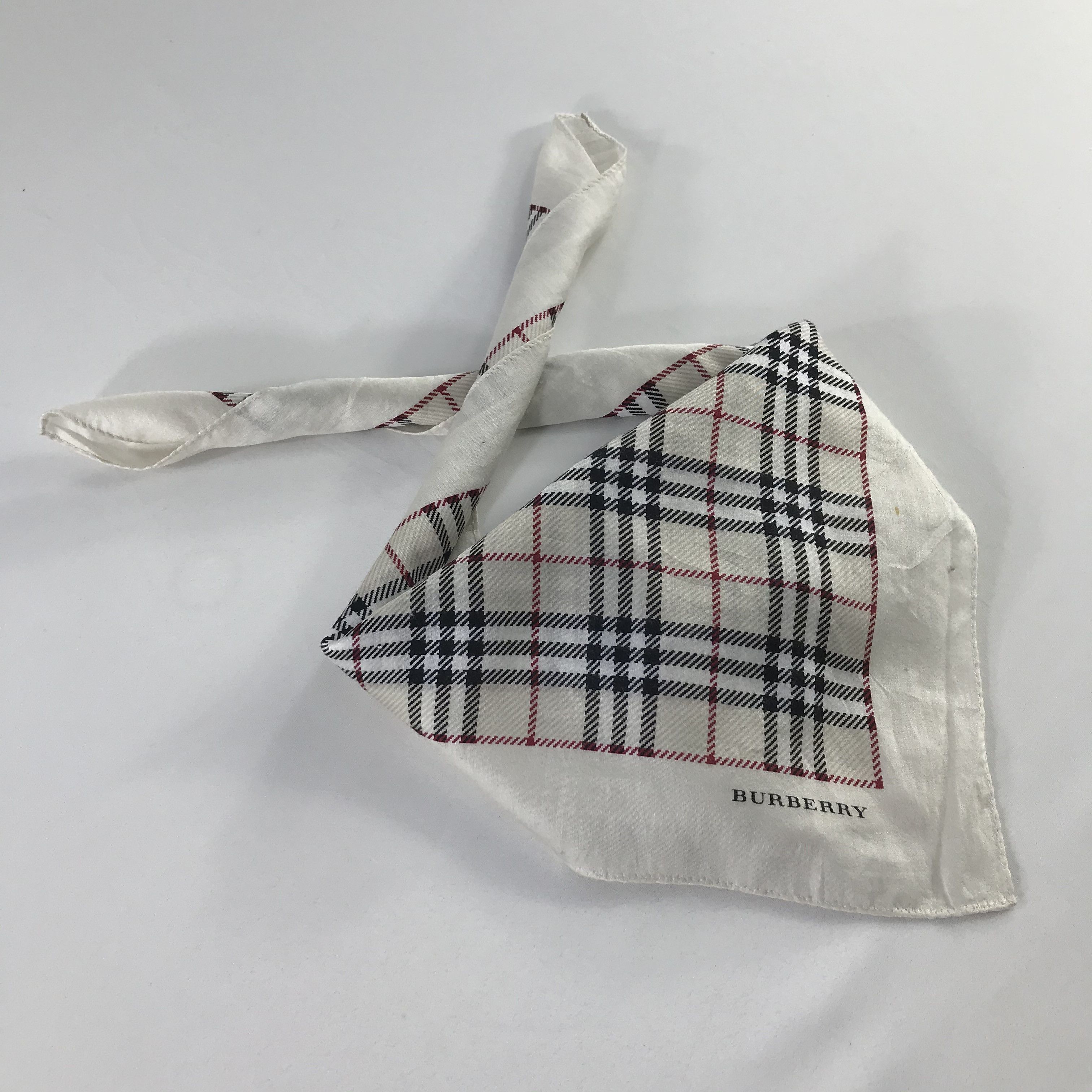 Burberry × Vintage Burberry Bandana / Handkerchief / Neckerchief - S940 Size ONE SIZE - 4 Thumbnail