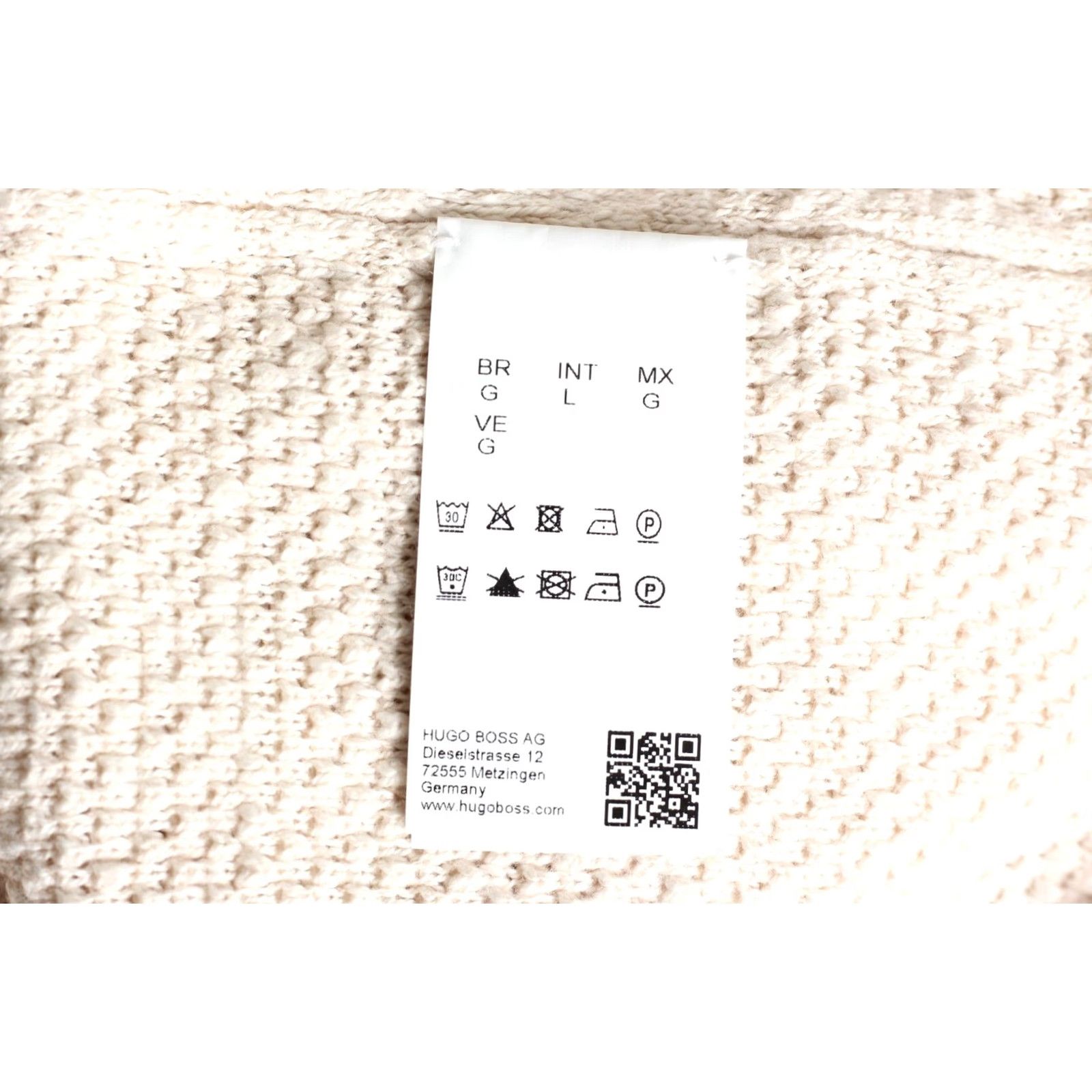 Hugo Boss HUGO BOSS ORANGE Jumper Shirt Men L V-Neck Cotton Beige 2000s Classic Pullovers VR2691 Size US L / EU 52-54 / 3 - 7 Thumbnail