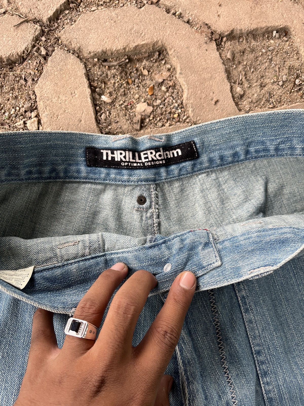 Japanese Brand × Vintage Baggy Jort Thriller Denim Size US 31 - 7 Thumbnail